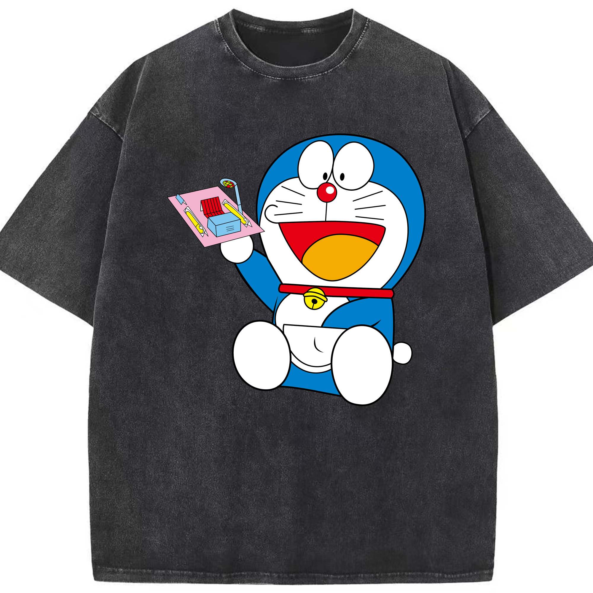 （画像用） ドラえもん Doraemon 綿100% ヴィンテージ風 半袖Tシャツ（フロントプリント）