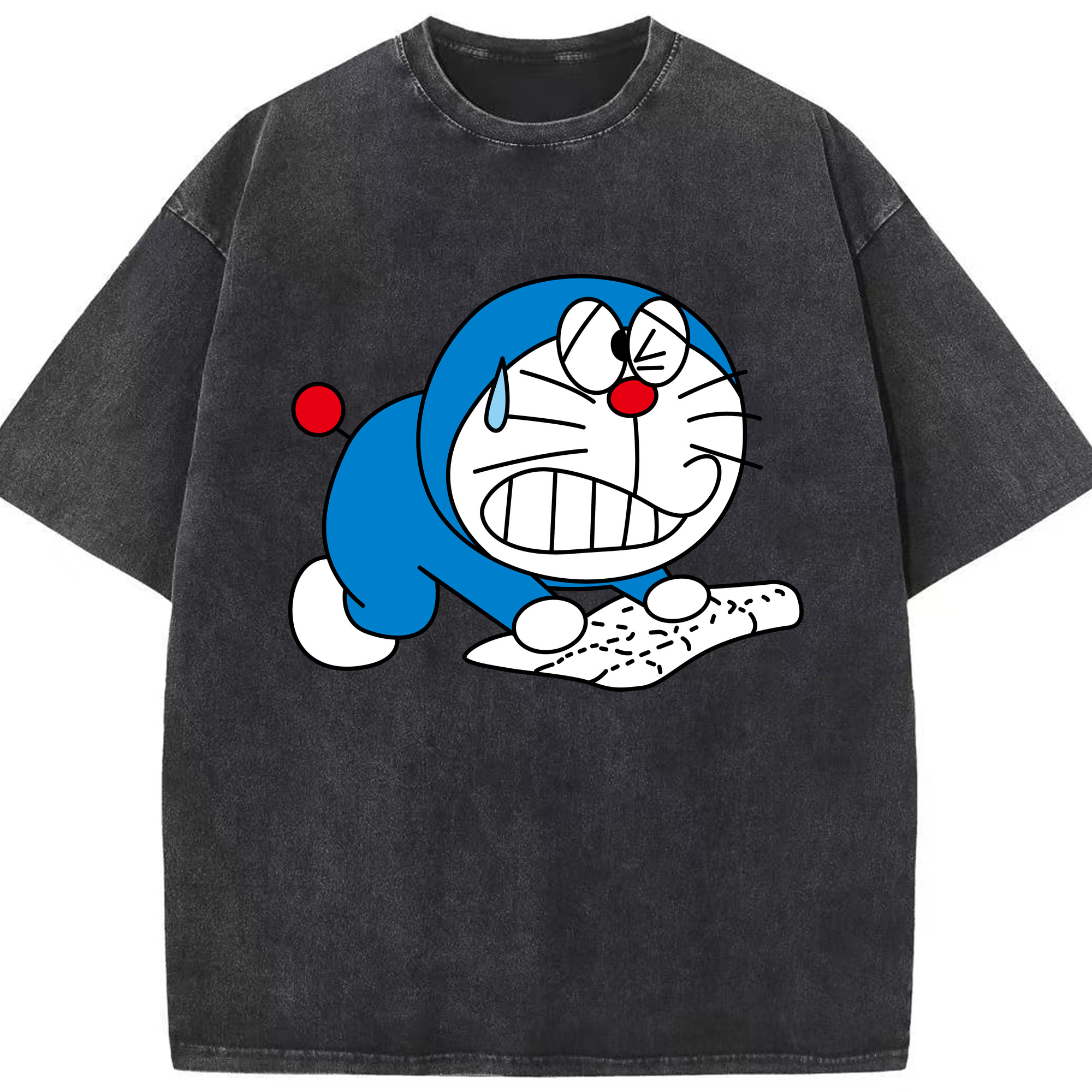 （画像用） ドラえもん Doraemon 綿100% ヴィンテージ風 半袖Tシャツ（フロントプリント）