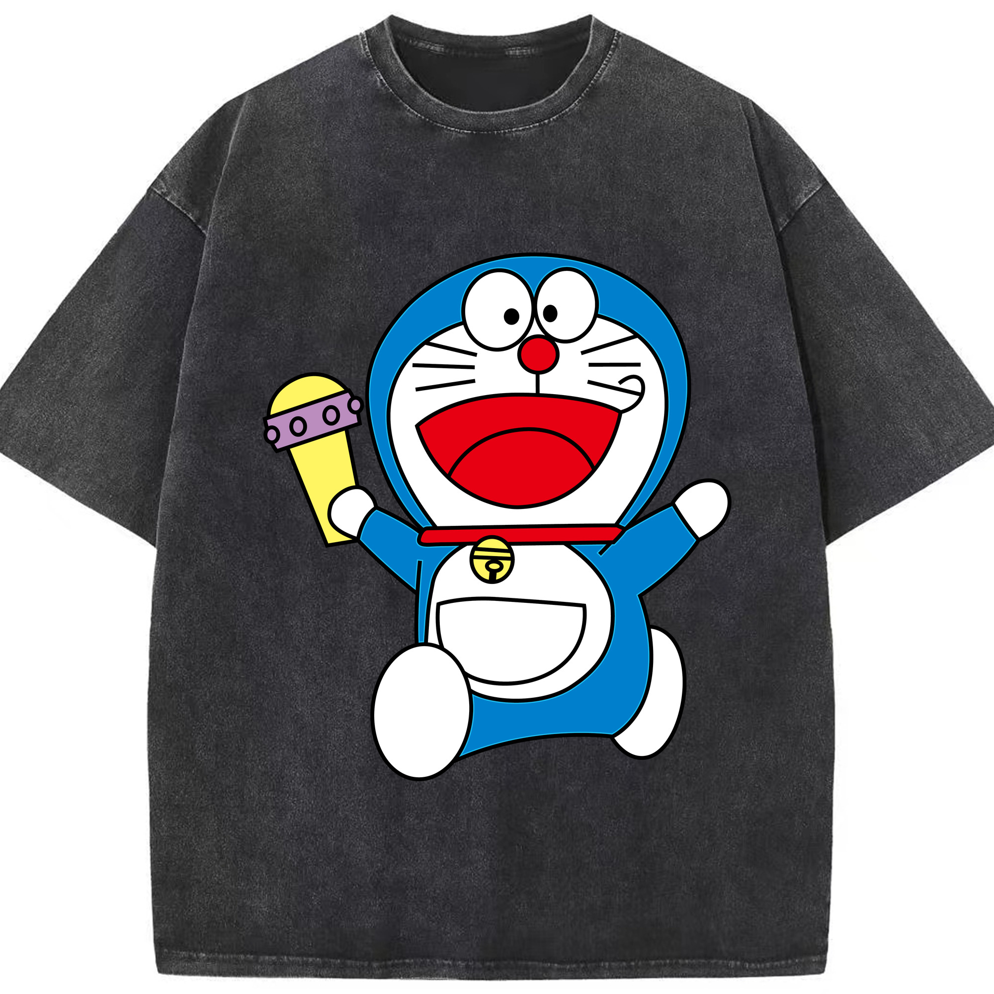 （画像用） ドラえもん Doraemon 綿100% ヴィンテージ風 半袖Tシャツ（フロントプリント）