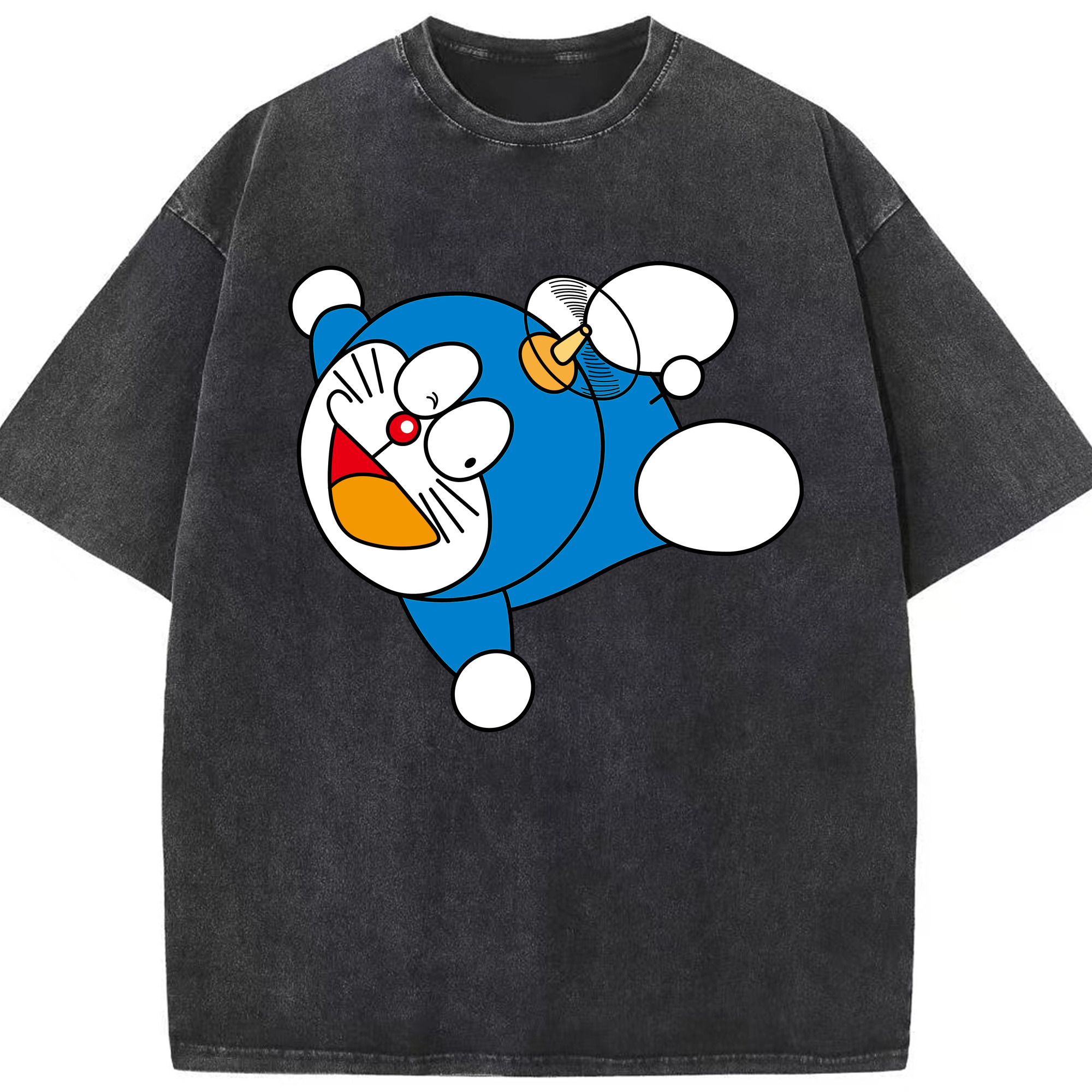（画像用） ドラえもん Doraemon 綿100% ヴィンテージ風 半袖Tシャツ（フロントプリント）