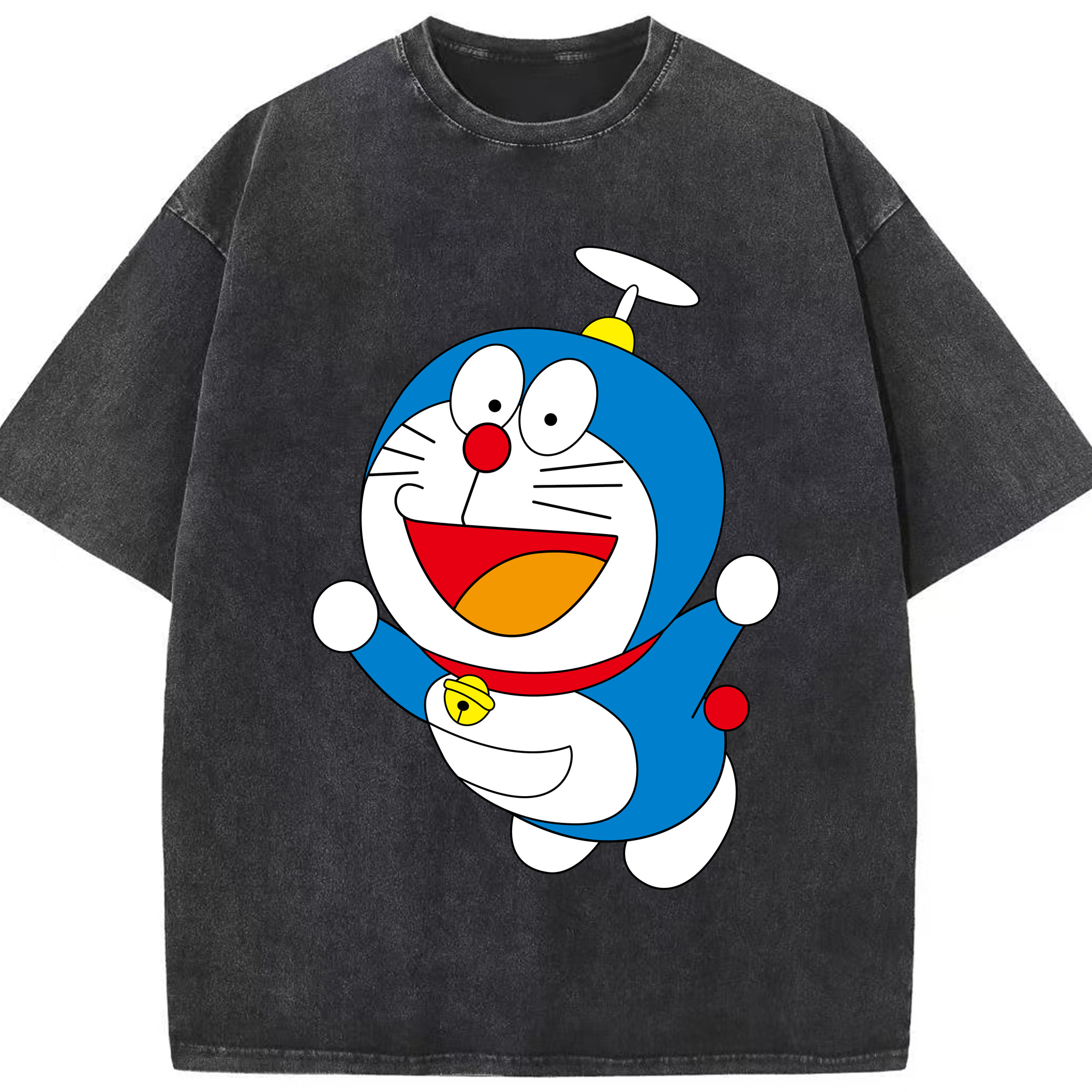 （画像用） ドラえもん Doraemon 綿100% ヴィンテージ風 半袖Tシャツ（フロントプリント）