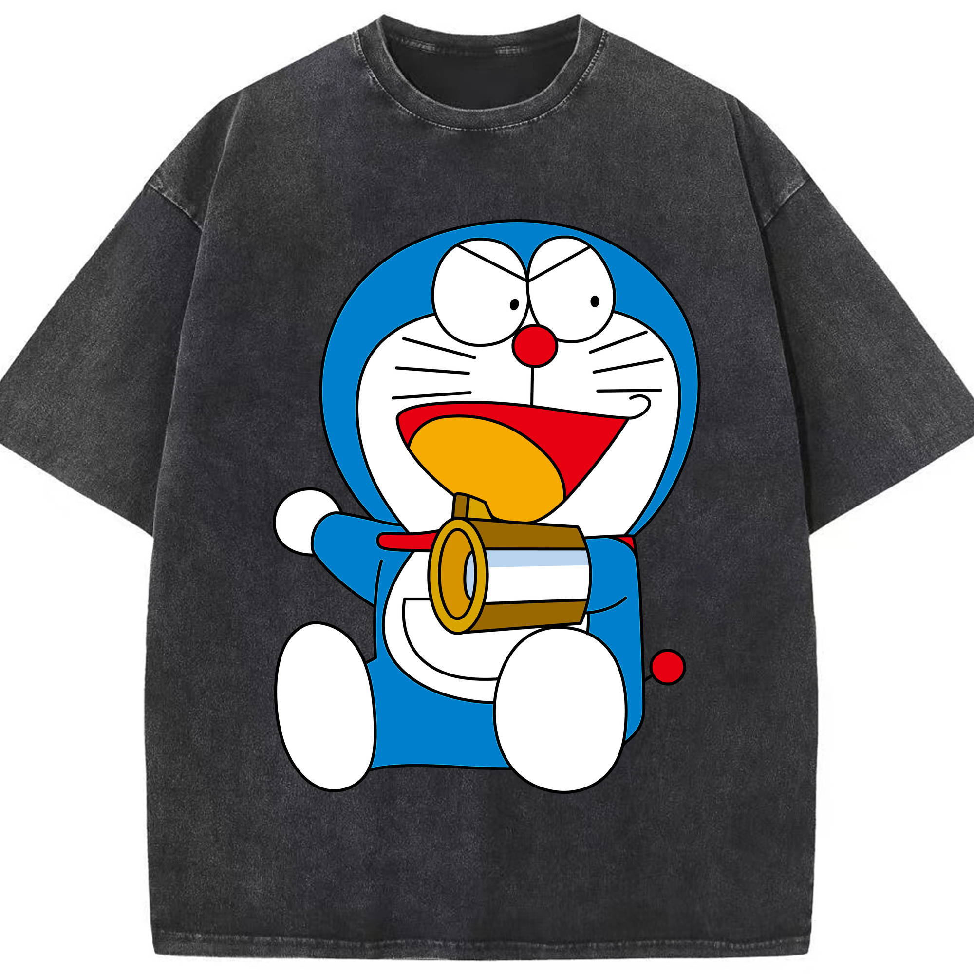 （画像用） ドラえもん Doraemon 綿100% ヴィンテージ風 半袖Tシャツ（フロントプリント）