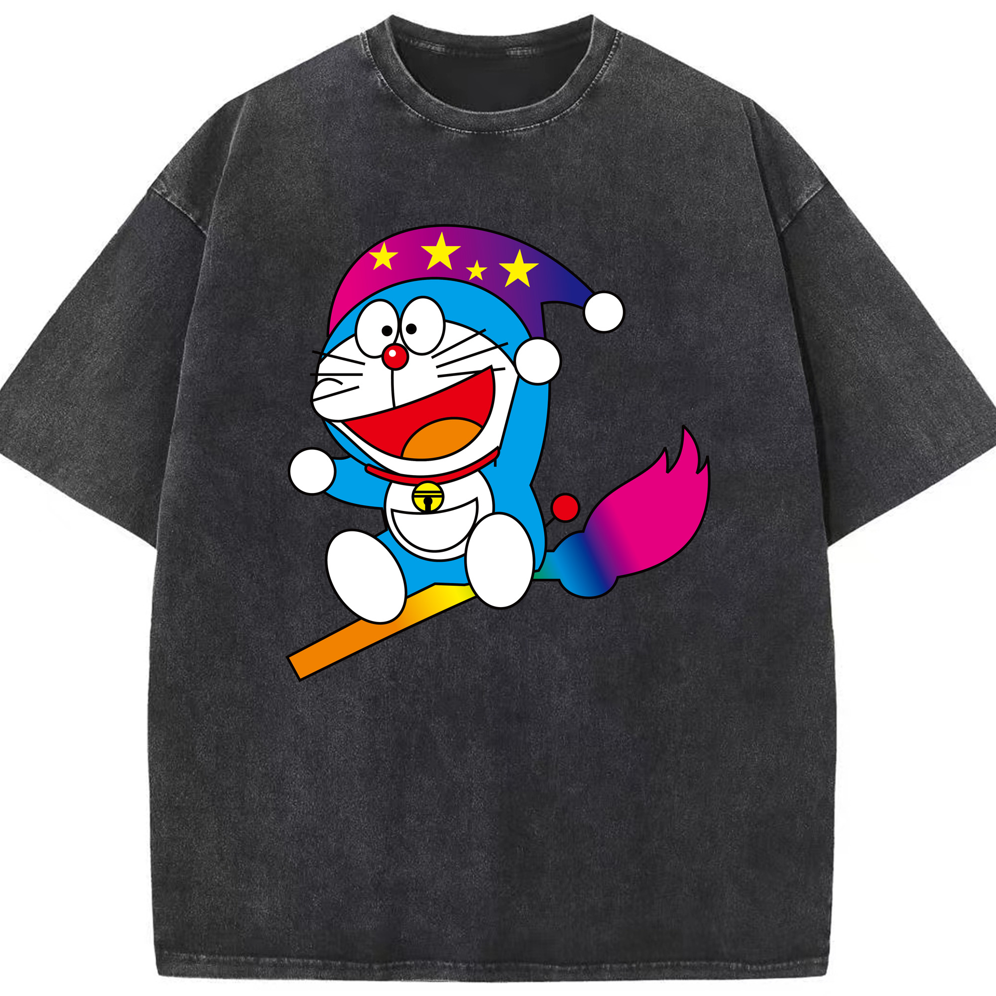 （画像用） ドラえもん Doraemon 綿100% ヴィンテージ風 半袖Tシャツ（フロントプリント）