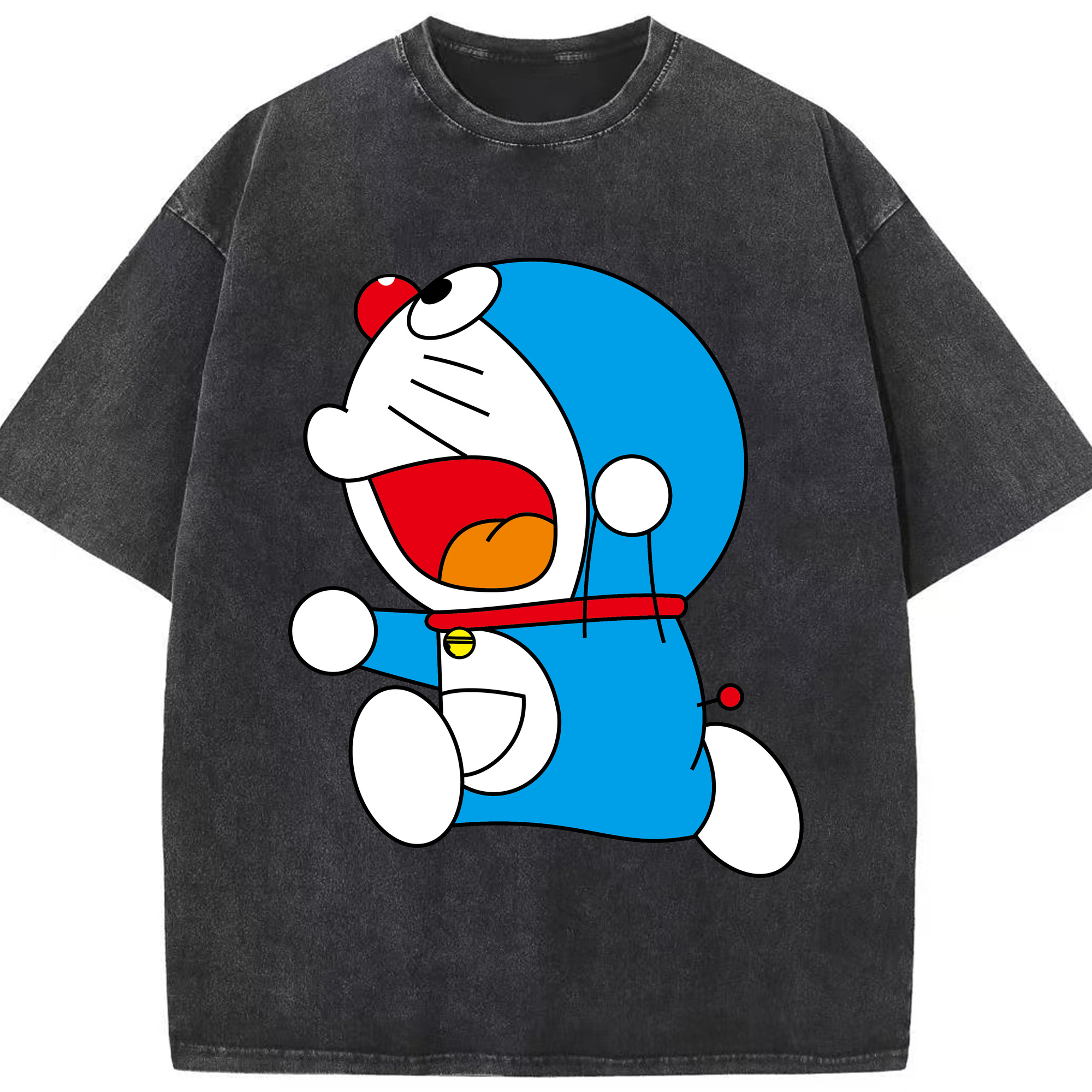 （画像用） ドラえもん Doraemon 綿100% ヴィンテージ風 半袖Tシャツ（フロントプリント）