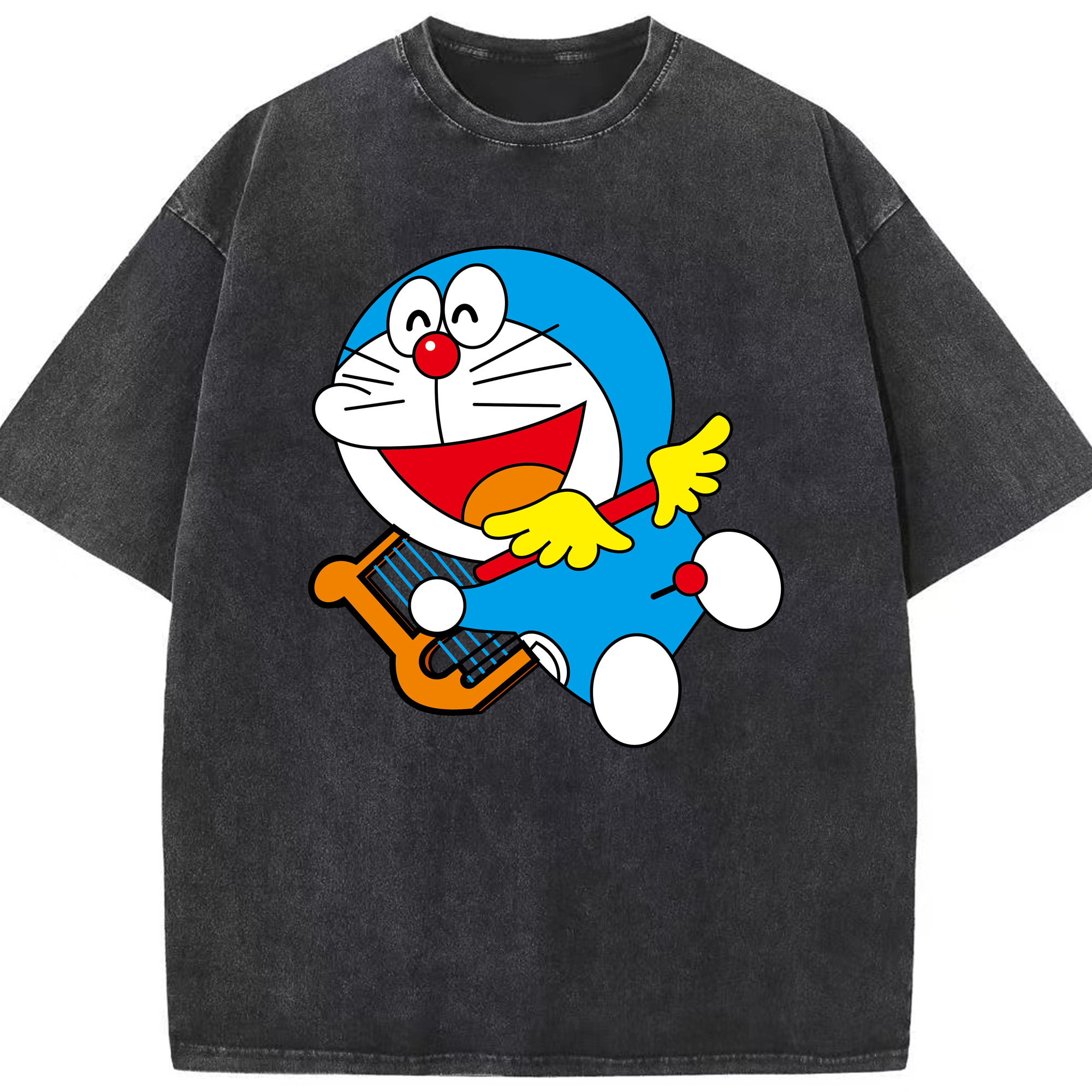 （画像用） ドラえもん Doraemon 綿100% ヴィンテージ風 半袖Tシャツ（フロントプリント）