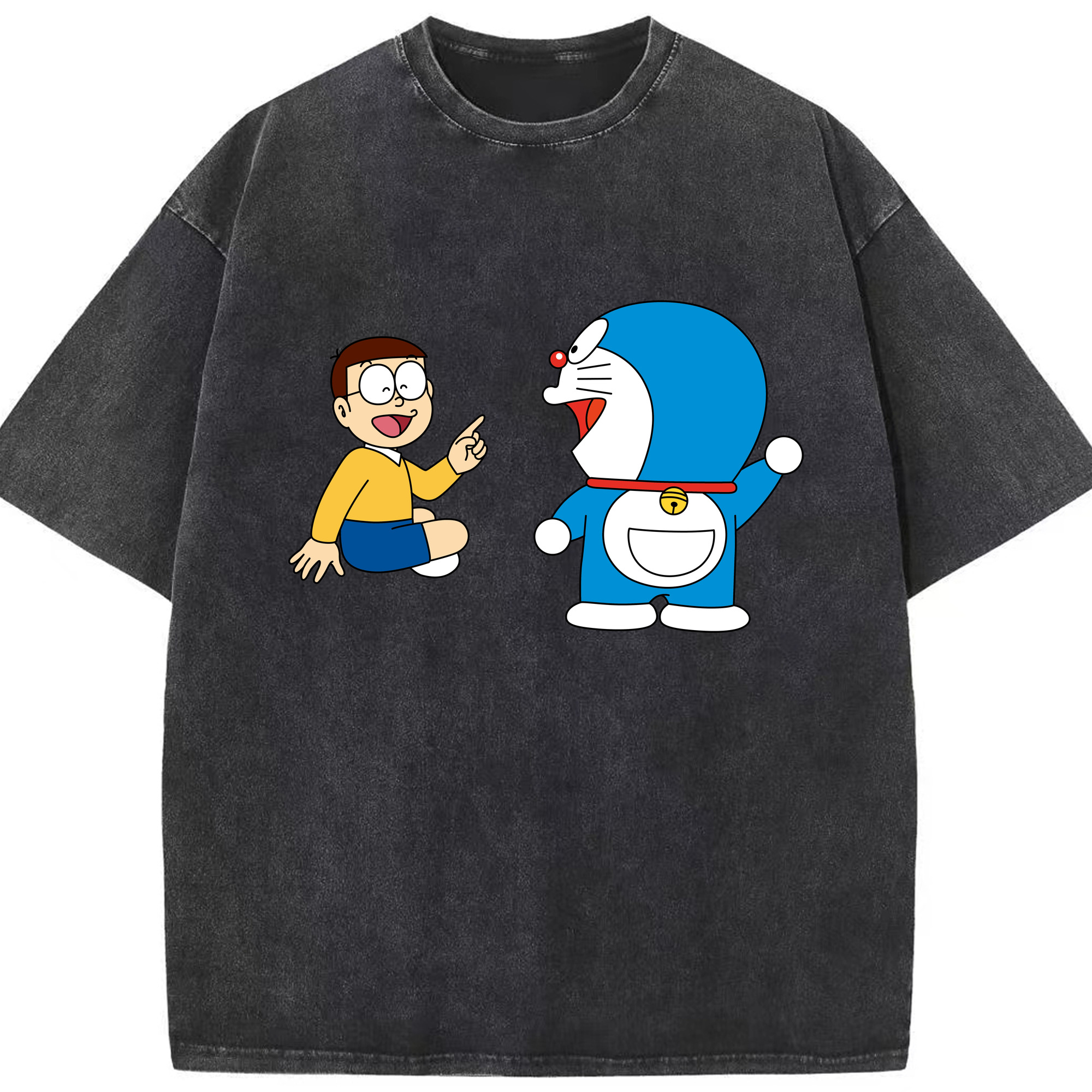 （画像用） ドラえもん Doraemon 綿100% ヴィンテージ風 半袖Tシャツ（フロントプリント）