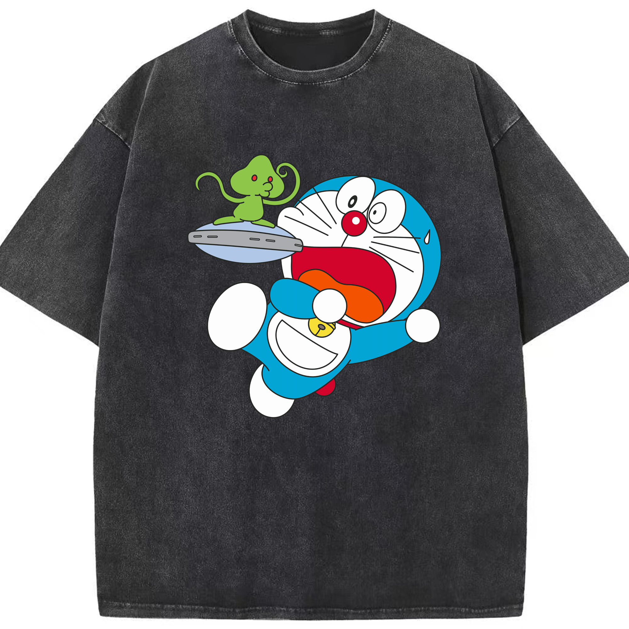 （画像用） ドラえもん Doraemon 綿100% ヴィンテージ風 半袖Tシャツ（フロントプリント）