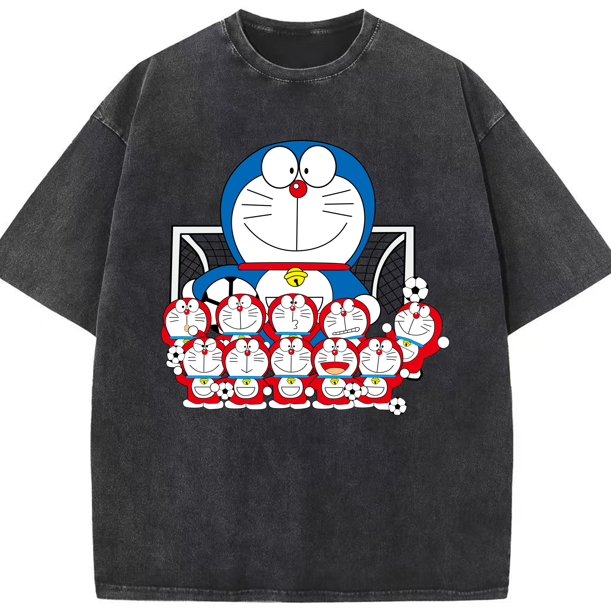 （画像用） ドラえもん Doraemon 綿100% ヴィンテージ風 半袖Tシャツ（フロントプリント）
