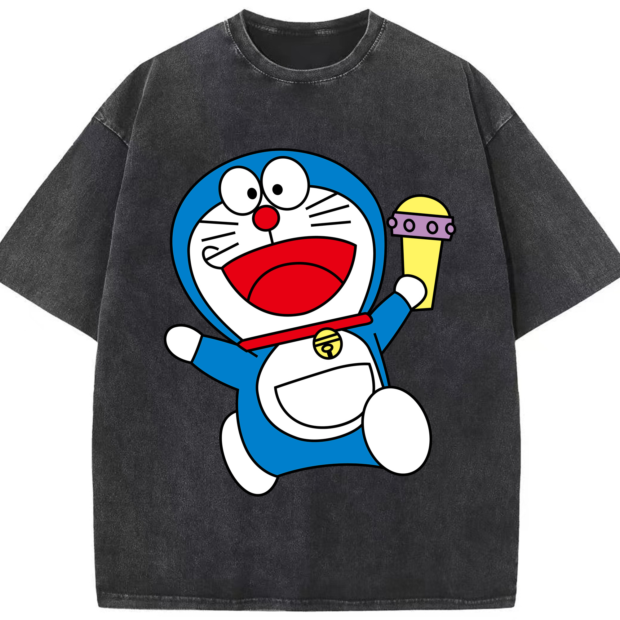 （画像用） ドラえもん Doraemon 綿100% ヴィンテージ風 半袖Tシャツ（フロントプリント）