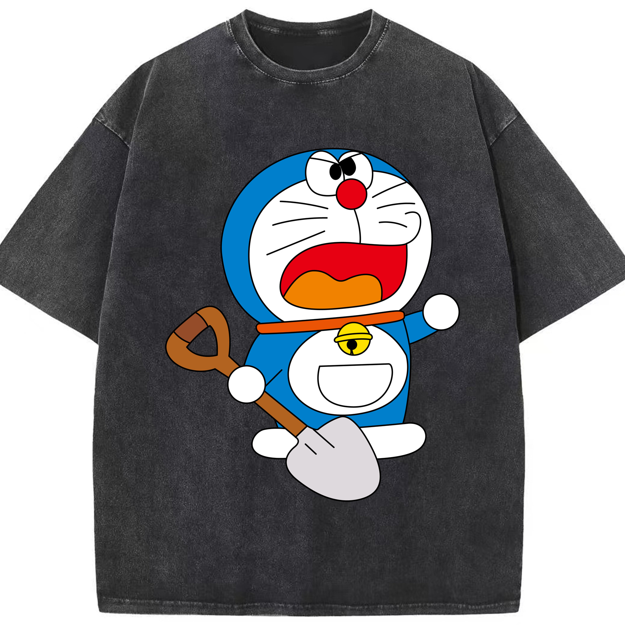 （画像用） ドラえもん Doraemon 綿100% ヴィンテージ風 半袖Tシャツ（フロントプリント）