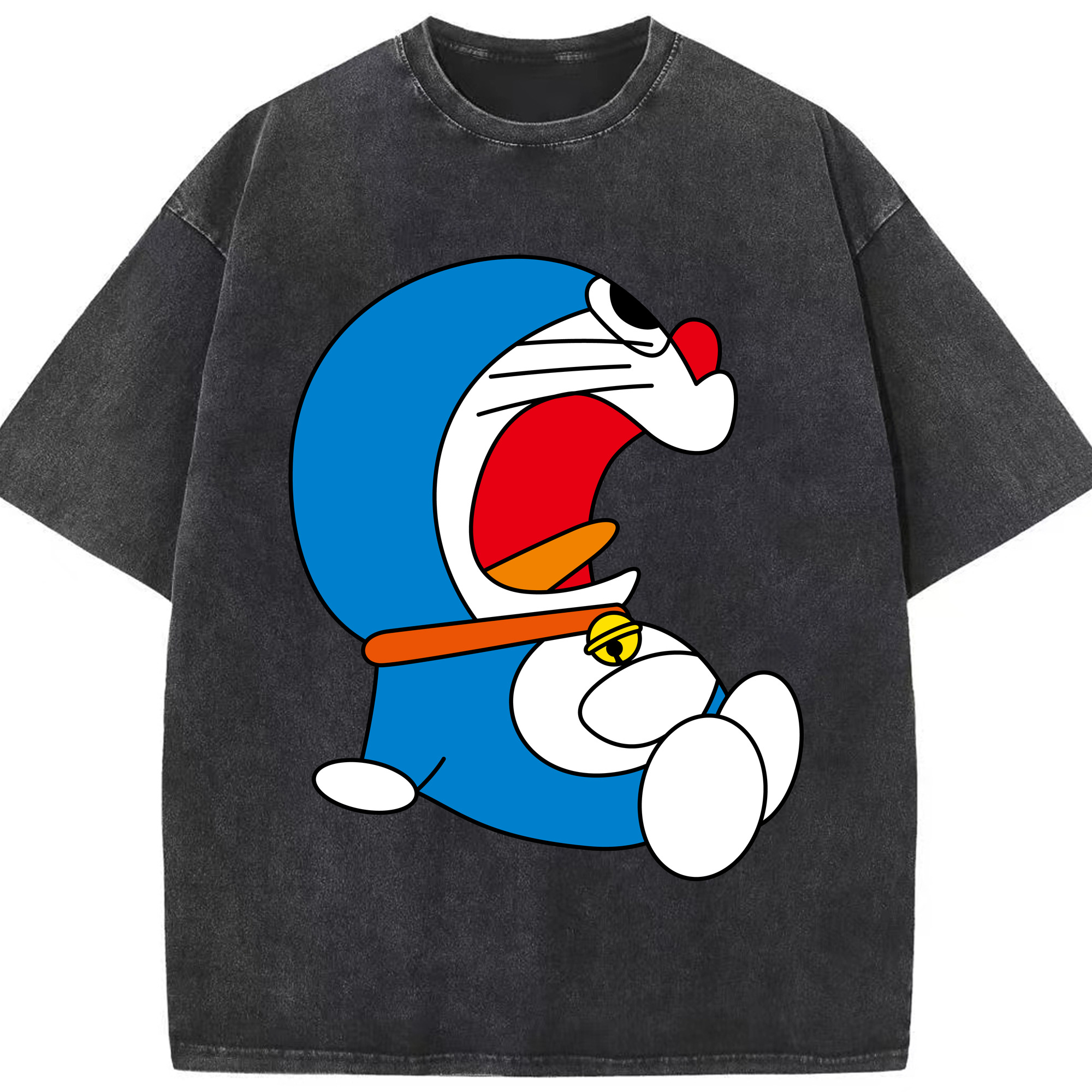 （画像用） ドラえもん Doraemon 綿100% ヴィンテージ風 半袖Tシャツ（フロントプリント）