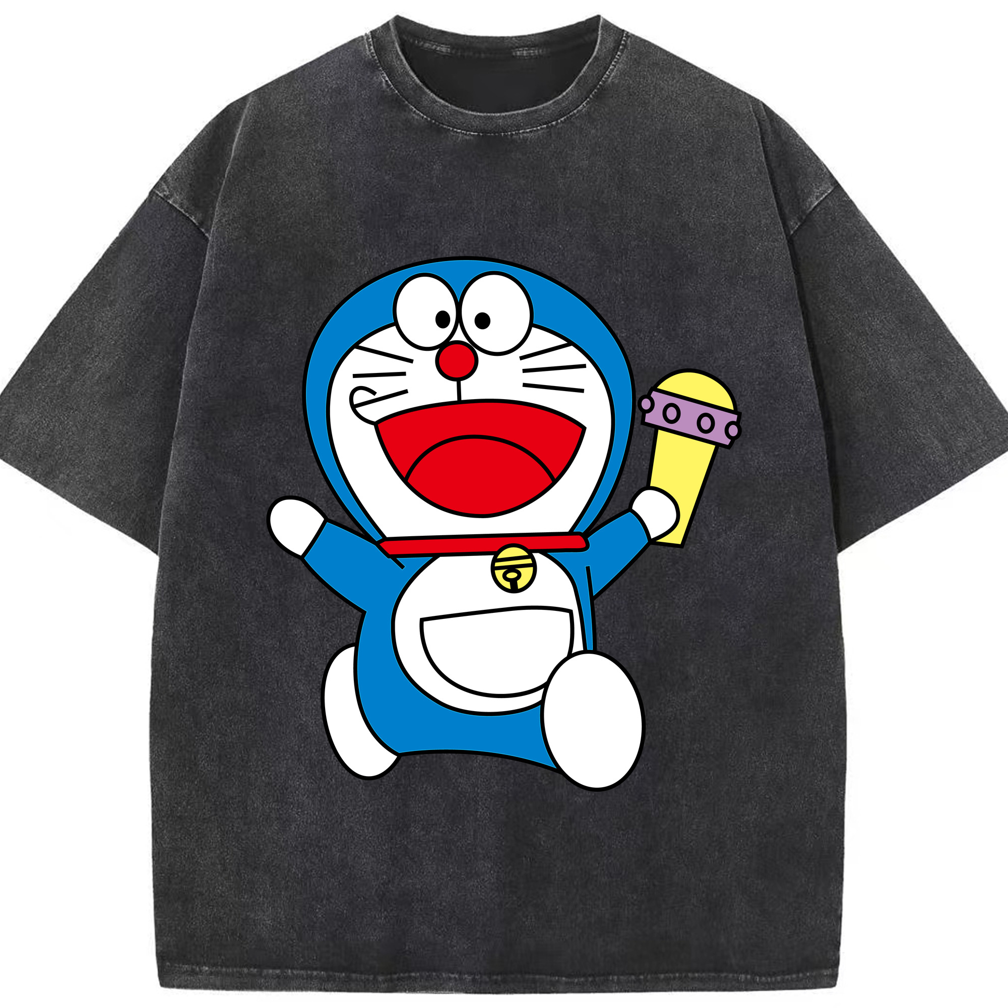 （画像用） ドラえもん Doraemon 綿100% ヴィンテージ風 半袖Tシャツ（フロントプリント）
