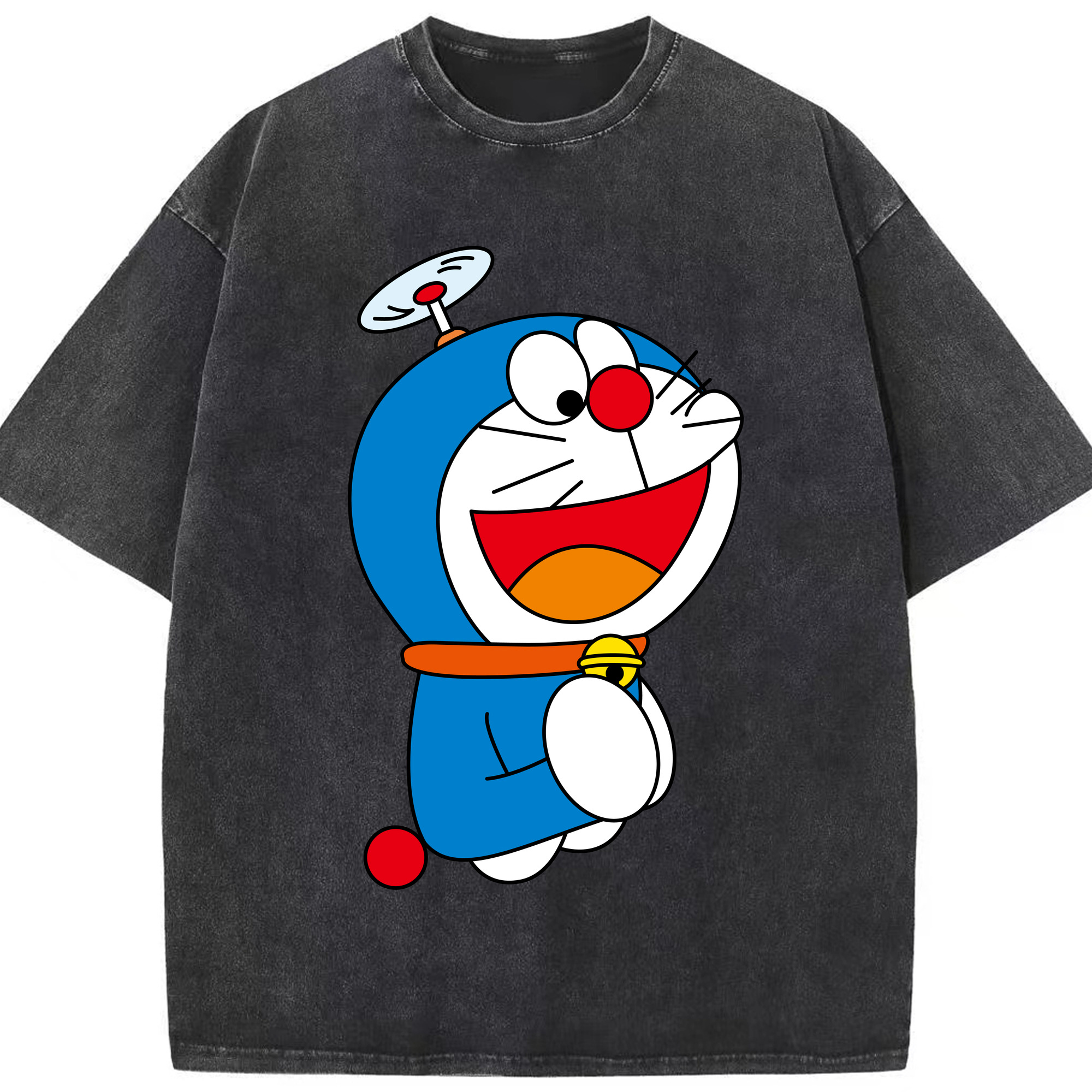 （画像用） ドラえもん Doraemon 綿100% ヴィンテージ風 半袖Tシャツ（フロントプリント）