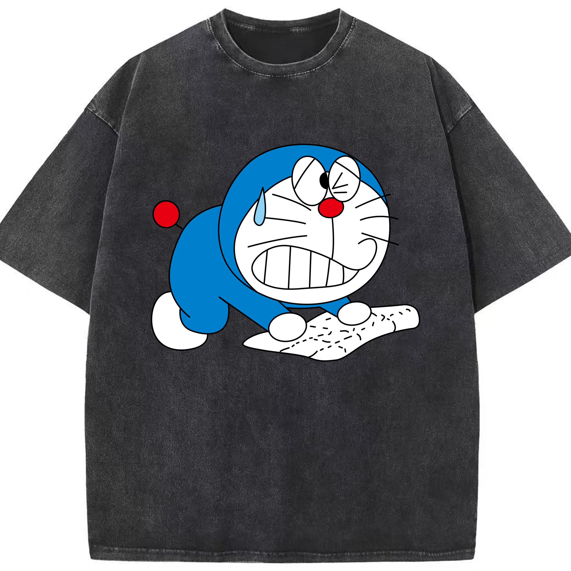 （画像用） ドラえもん Doraemon 綿100% ヴィンテージ風 半袖Tシャツ（フロントプリント）