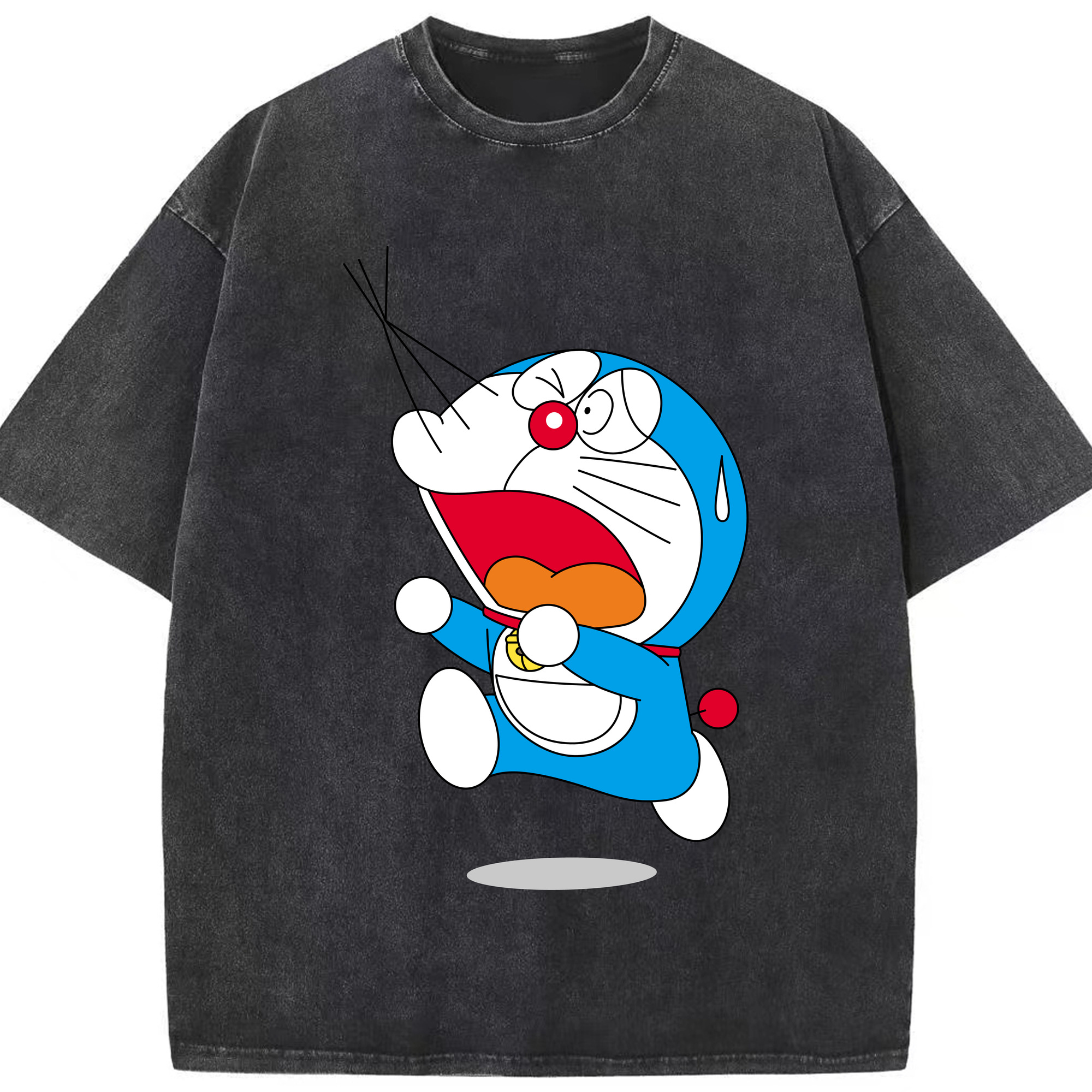（画像用） ドラえもん Doraemon 綿100% ヴィンテージ風 半袖Tシャツ（フロントプリント）