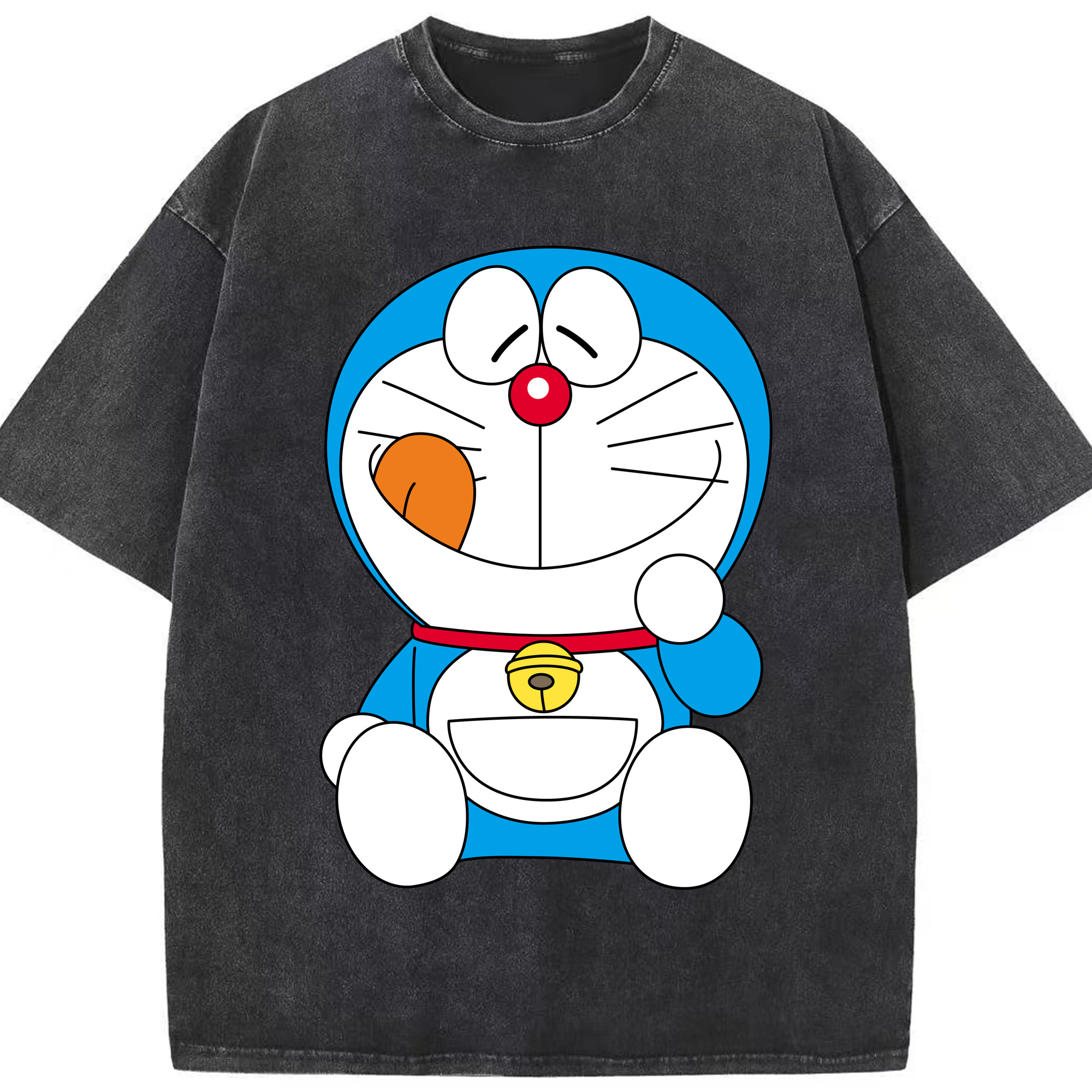 （画像用） ドラえもん Doraemon 綿100% ヴィンテージ風 半袖Tシャツ（フロントプリント）