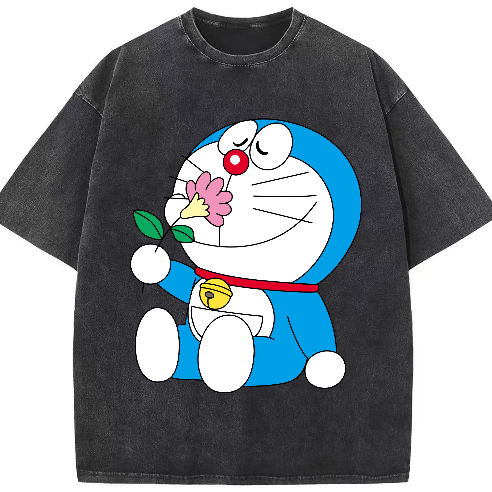 （画像用） ドラえもん Doraemon 綿100% ヴィンテージ風 半袖Tシャツ（フロントプリント）
