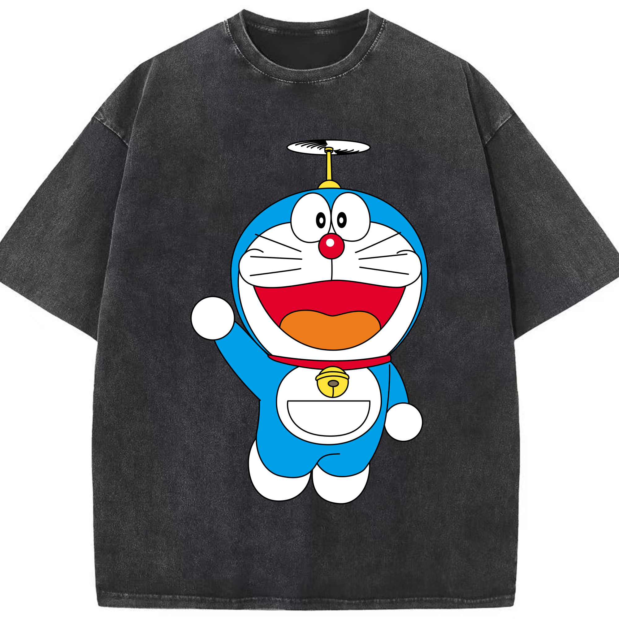（画像用） ドラえもん Doraemon 綿100% ヴィンテージ風 半袖Tシャツ（フロントプリント）