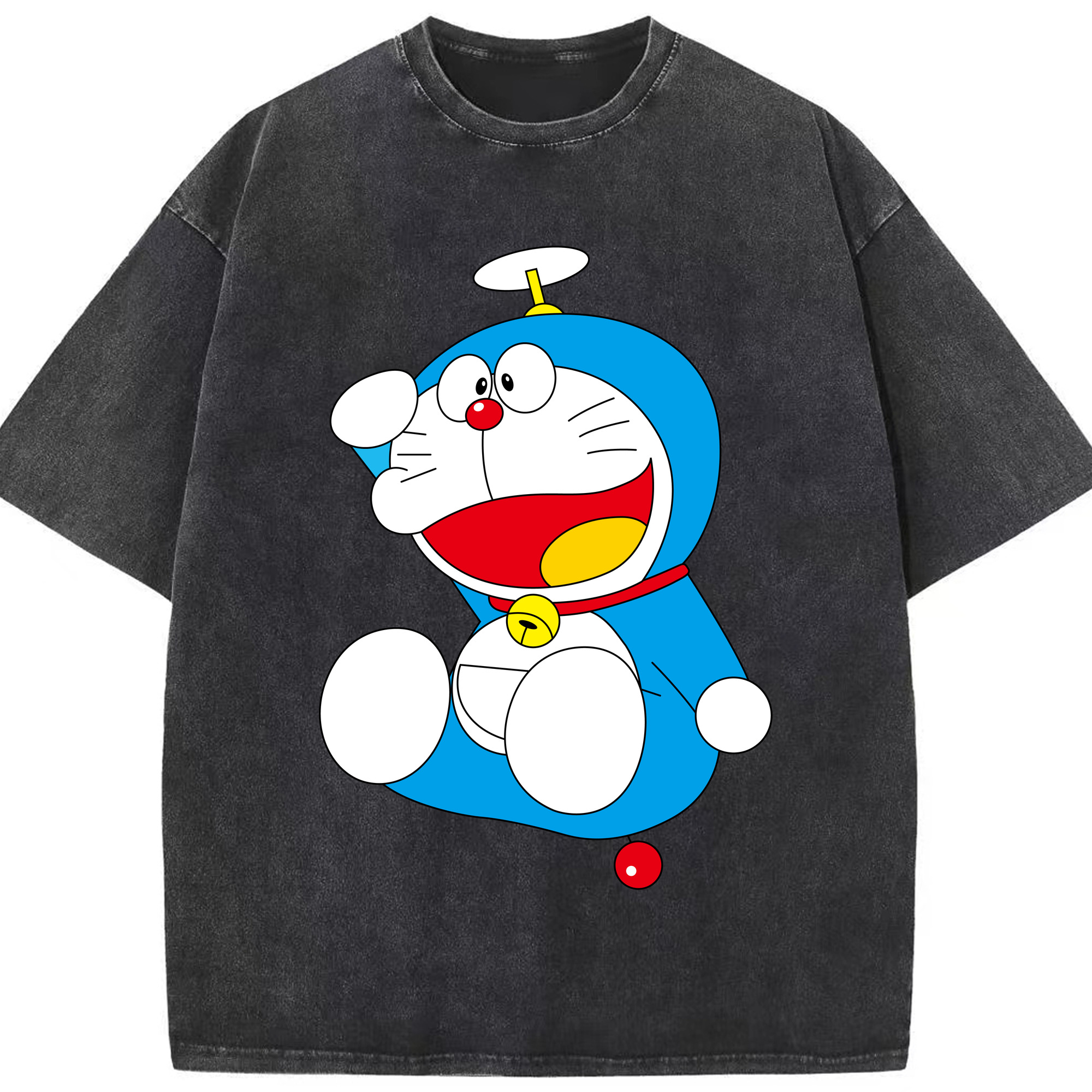 （画像用） ドラえもん Doraemon 綿100% ヴィンテージ風 半袖Tシャツ（フロントプリント）