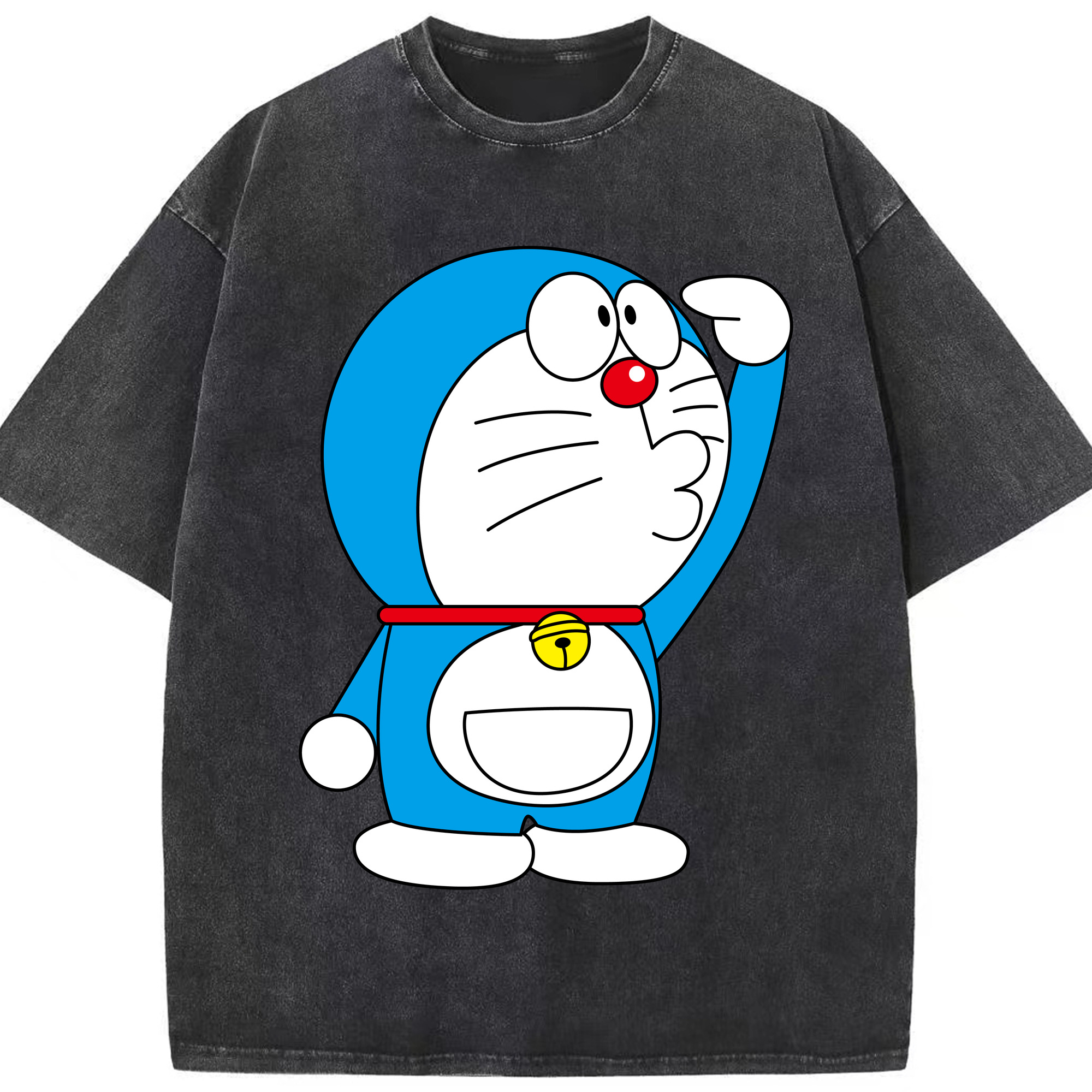 （画像用） ドラえもん Doraemon 綿100% ヴィンテージ風 半袖Tシャツ（フロントプリント）