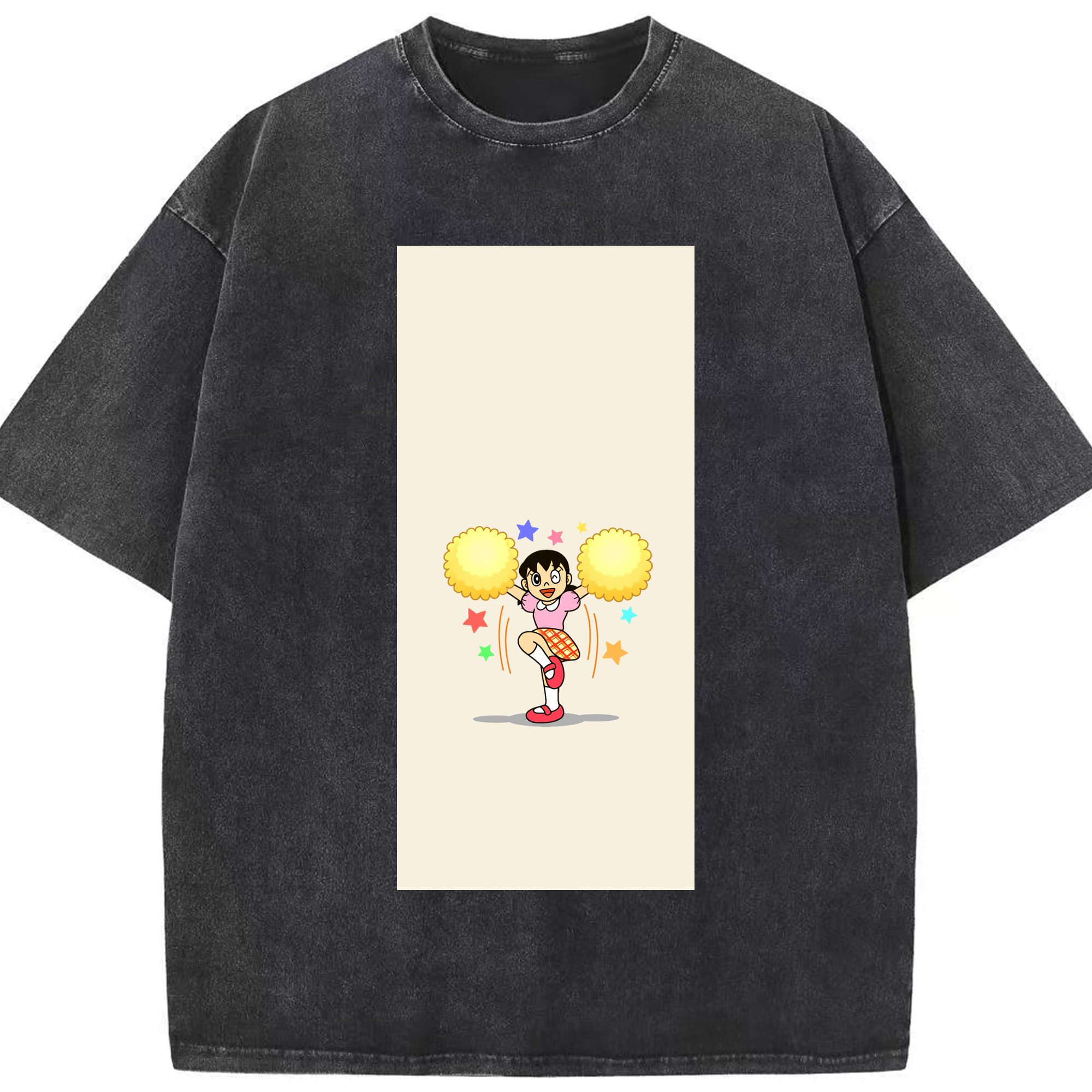 （画像用） ドラえもん みなもと しずか Doraemon Shizuka Minamoto 綿100% ヴィンテージ風 半袖Tシャツ（フロントプリント）