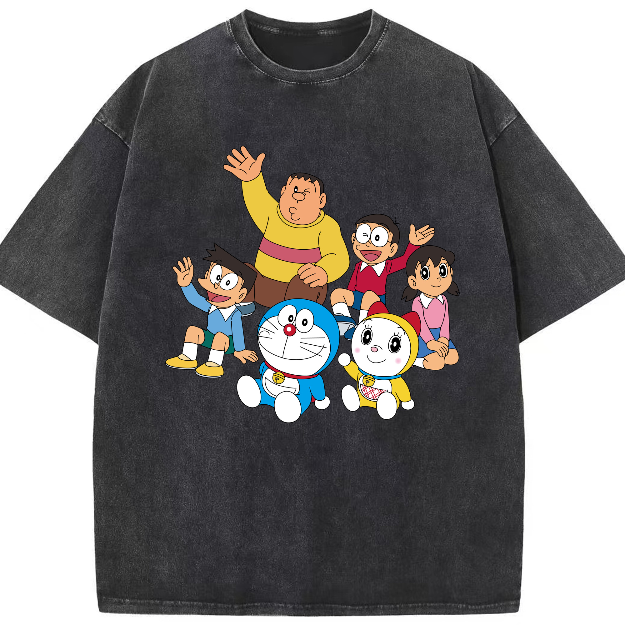 （画像用） ドラえもん 骨川 スネ夫 Doraemon Honekawa Suneo 綿100% ヴィンテージ風 半袖Tシャツ（フロントプリント）