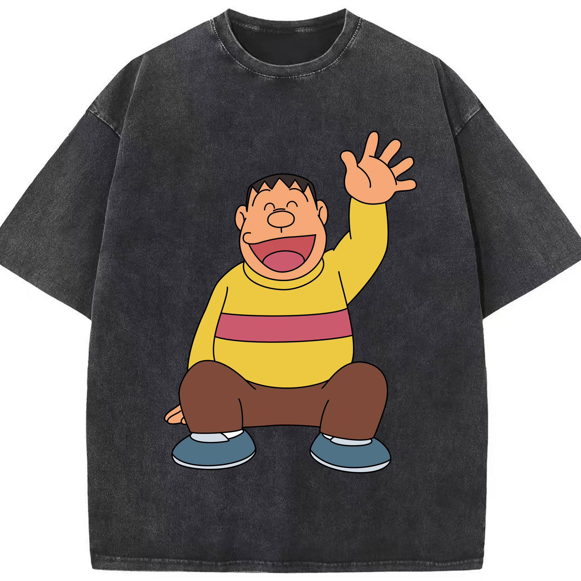 （画像用） ドラえもん 剛田武 Doraemon Gouta Takeshi 綿100% ヴィンテージ風 半袖Tシャツ（フロントプリント）