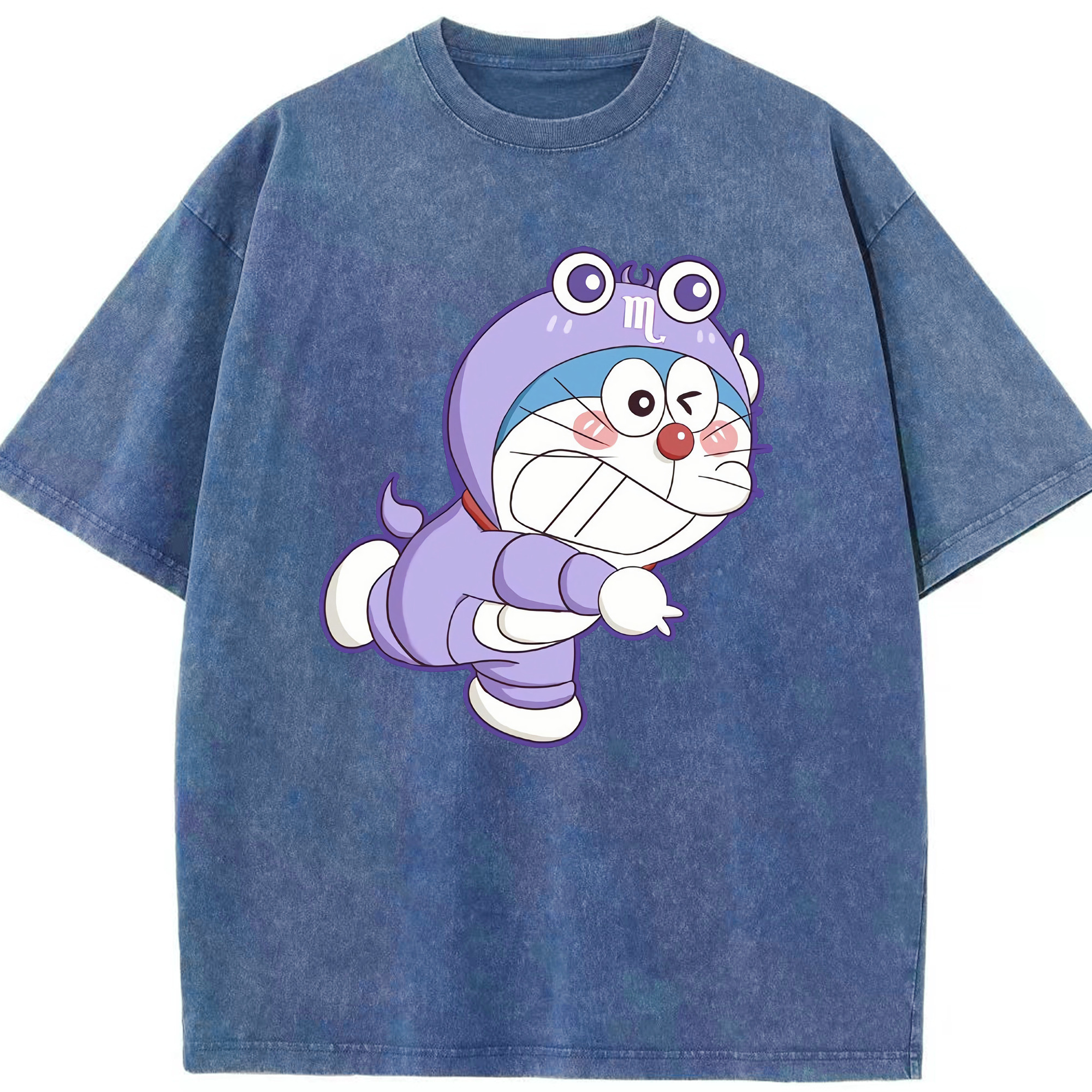 （画像用） ドラえもん Doraemon 綿100% ヴィンテージ風 半袖Tシャツ（フロントプリント）