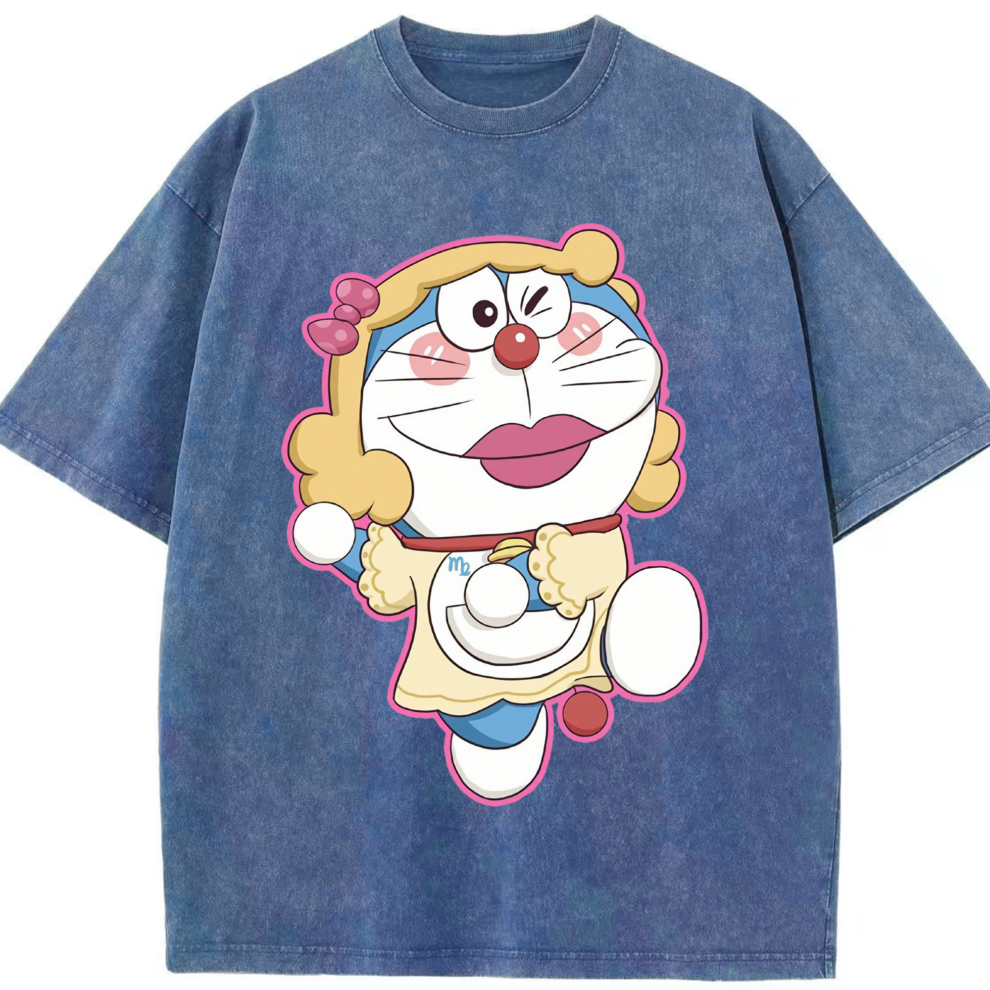 （画像用） ドラえもん Doraemon 綿100% ヴィンテージ風 半袖Tシャツ（フロントプリント）