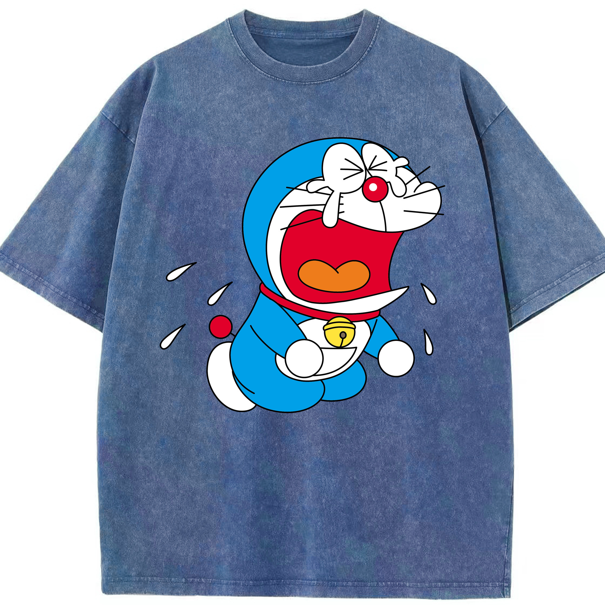 （画像用） ドラえもん Doraemon 綿100% ヴィンテージ風 半袖Tシャツ（フロントプリント）