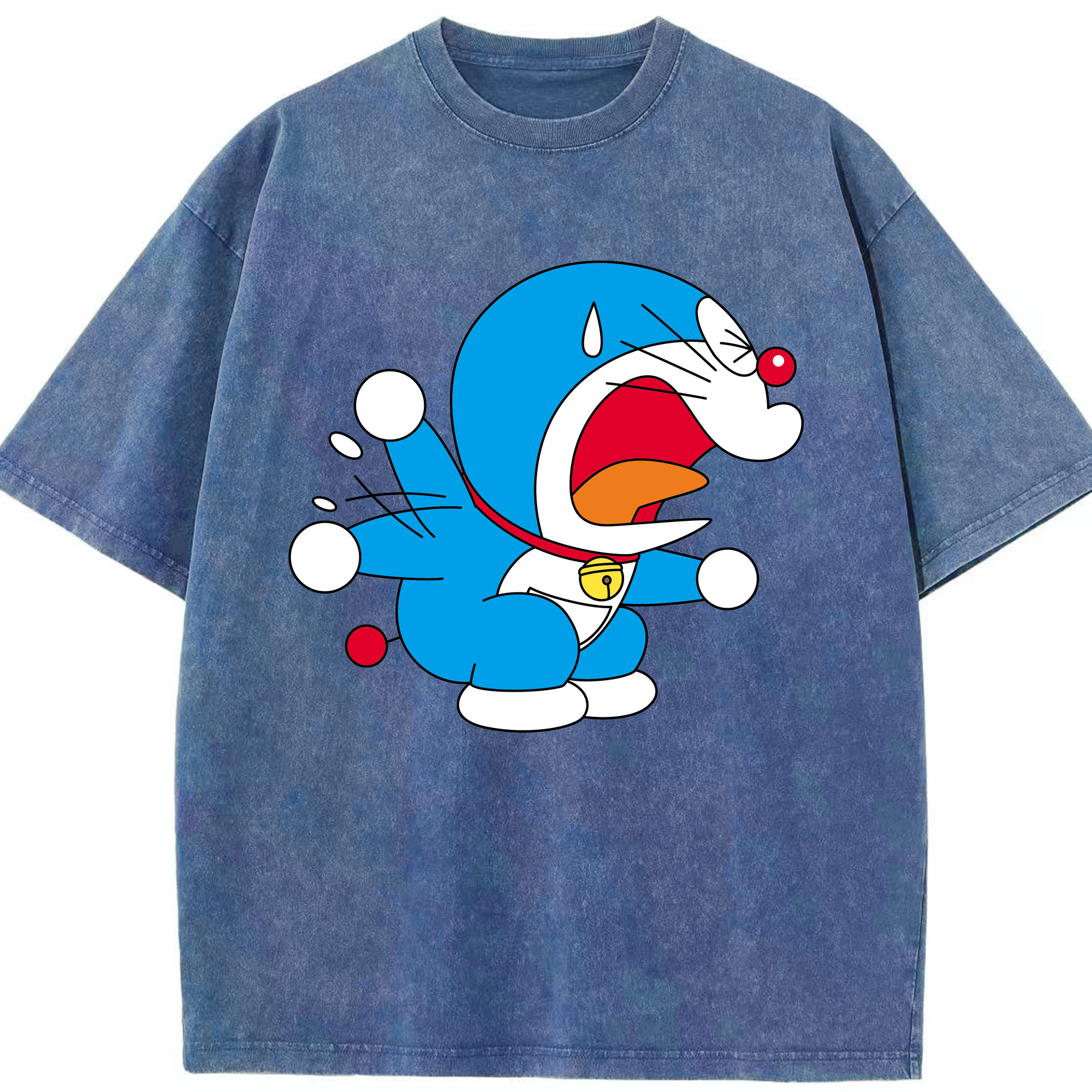 （画像用） ドラえもん Doraemon 綿100% ヴィンテージ風 半袖Tシャツ（フロントプリント）