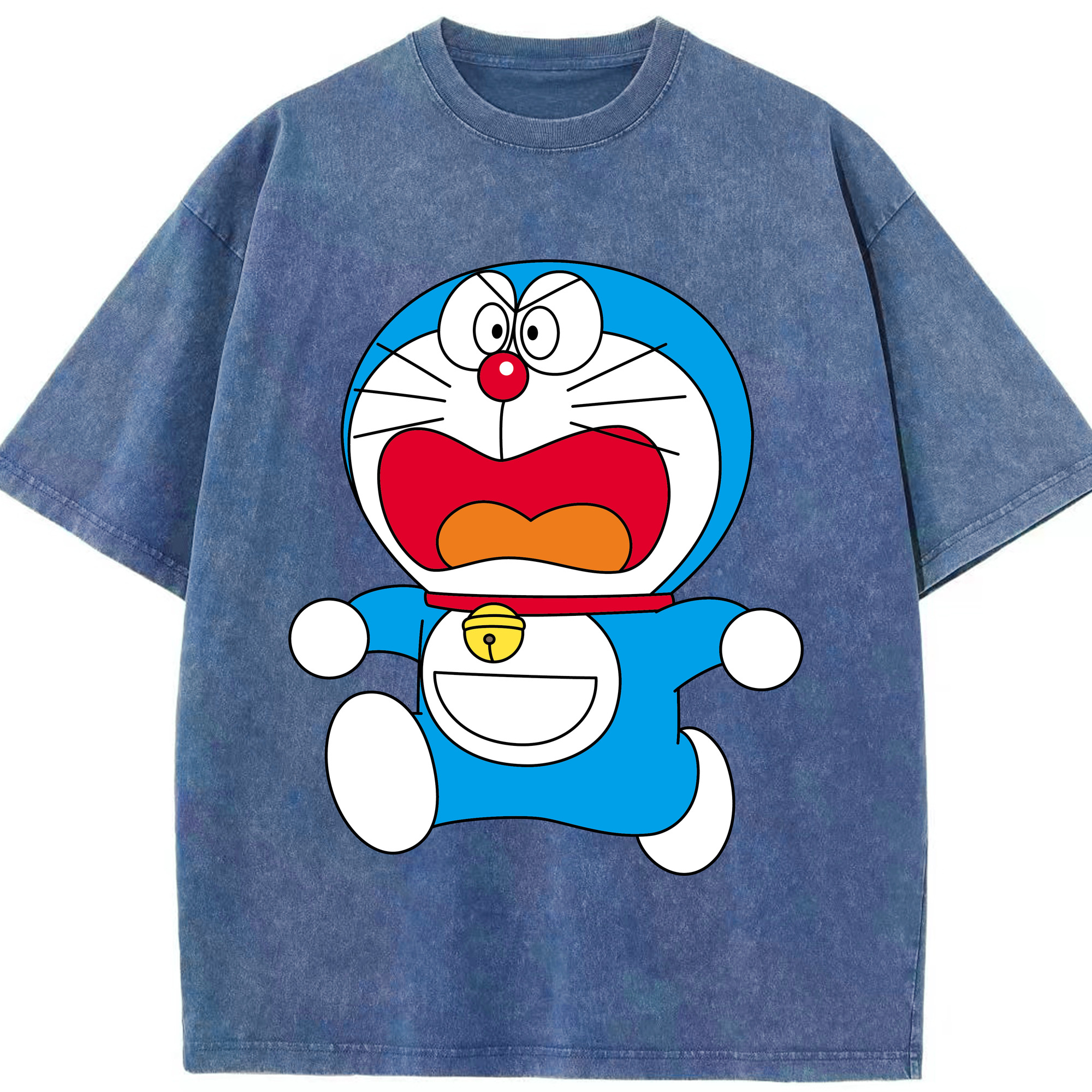 （画像用） ドラえもん Doraemon 綿100% ヴィンテージ風 半袖Tシャツ（フロントプリント）