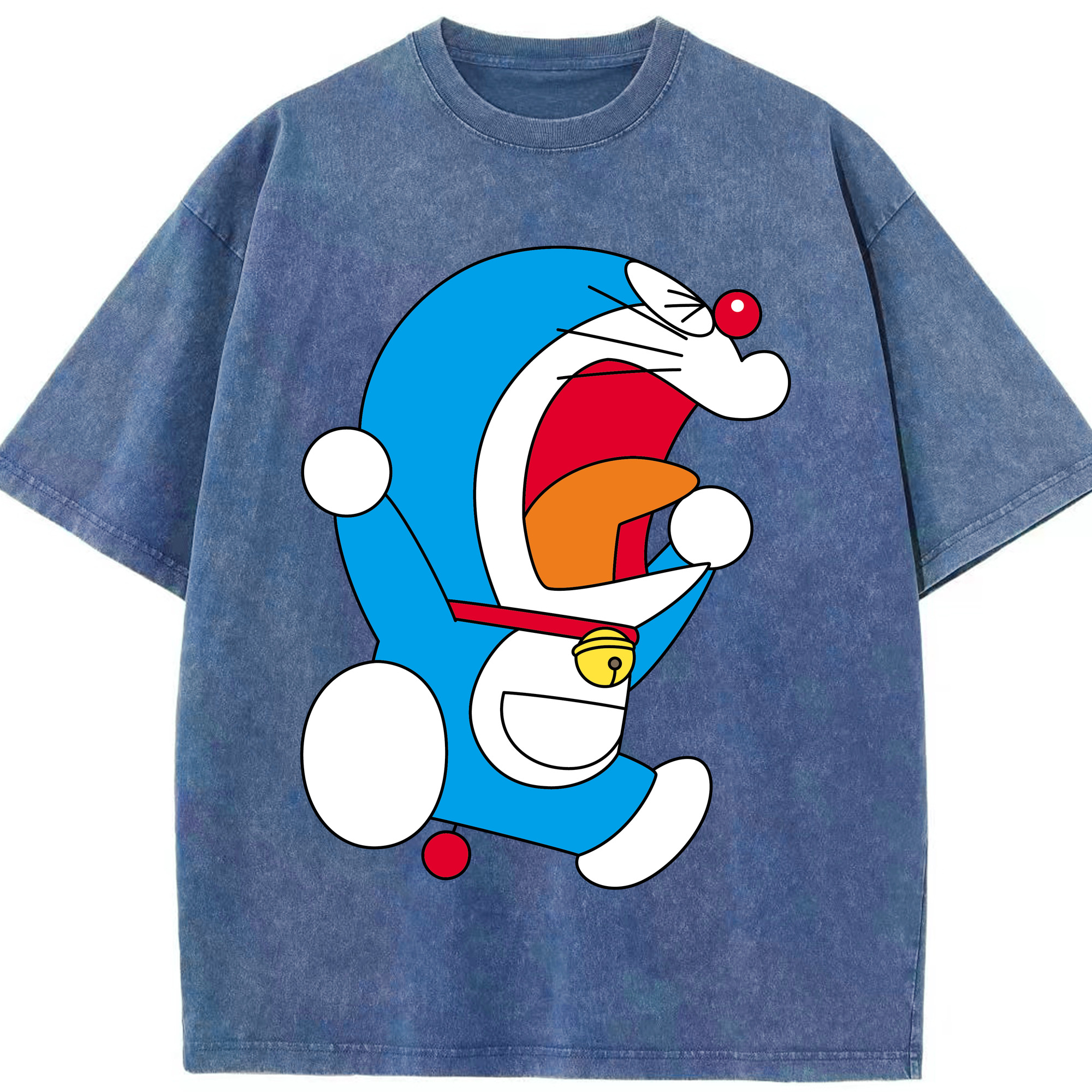 （画像用） ドラえもん Doraemon 綿100% ヴィンテージ風 半袖Tシャツ（フロントプリント）