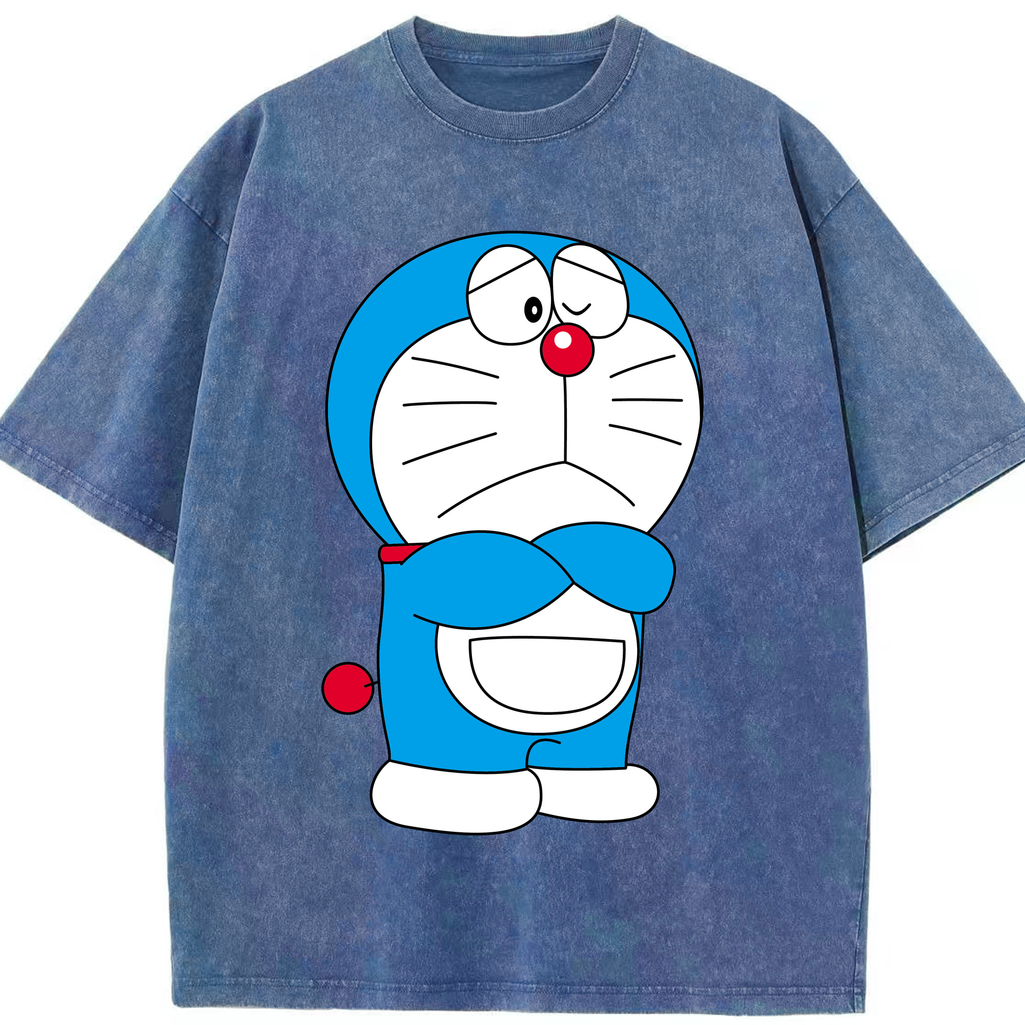 （画像用） ドラえもん Doraemon 綿100% ヴィンテージ風 半袖Tシャツ（フロントプリント）