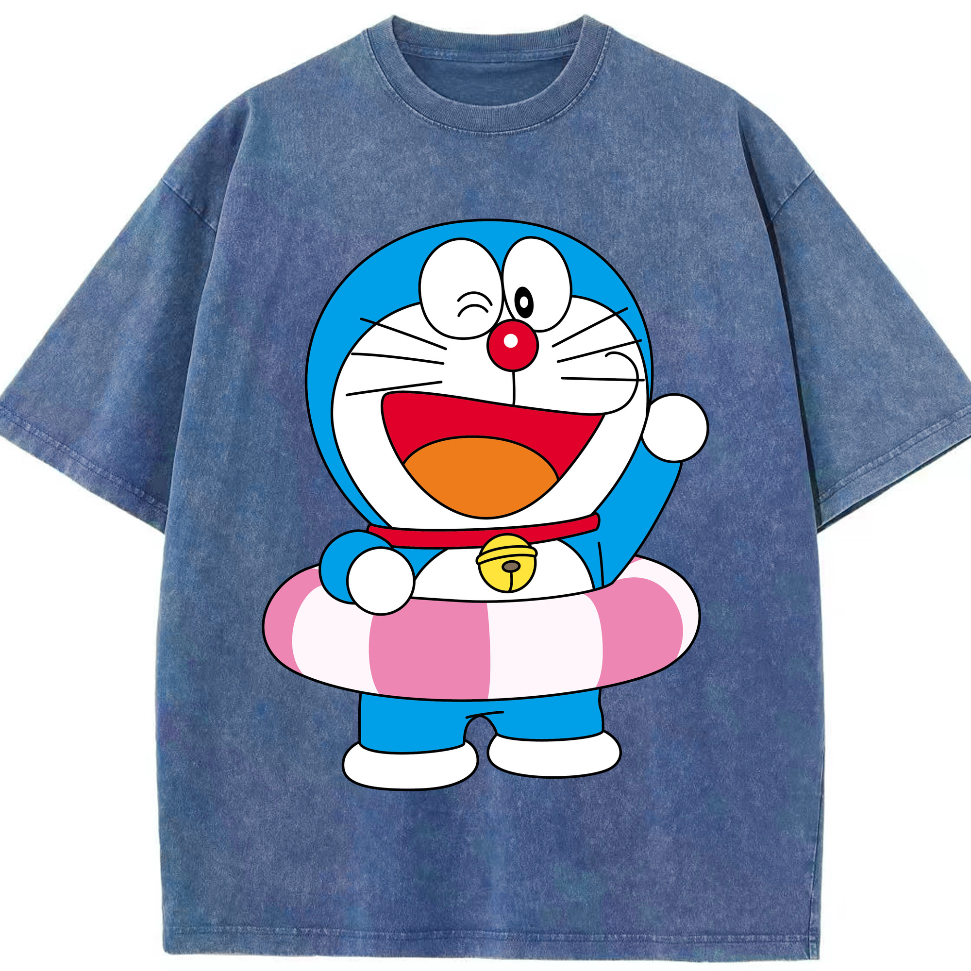 （画像用） ドラえもん Doraemon 綿100% ヴィンテージ風 半袖Tシャツ（フロントプリント）