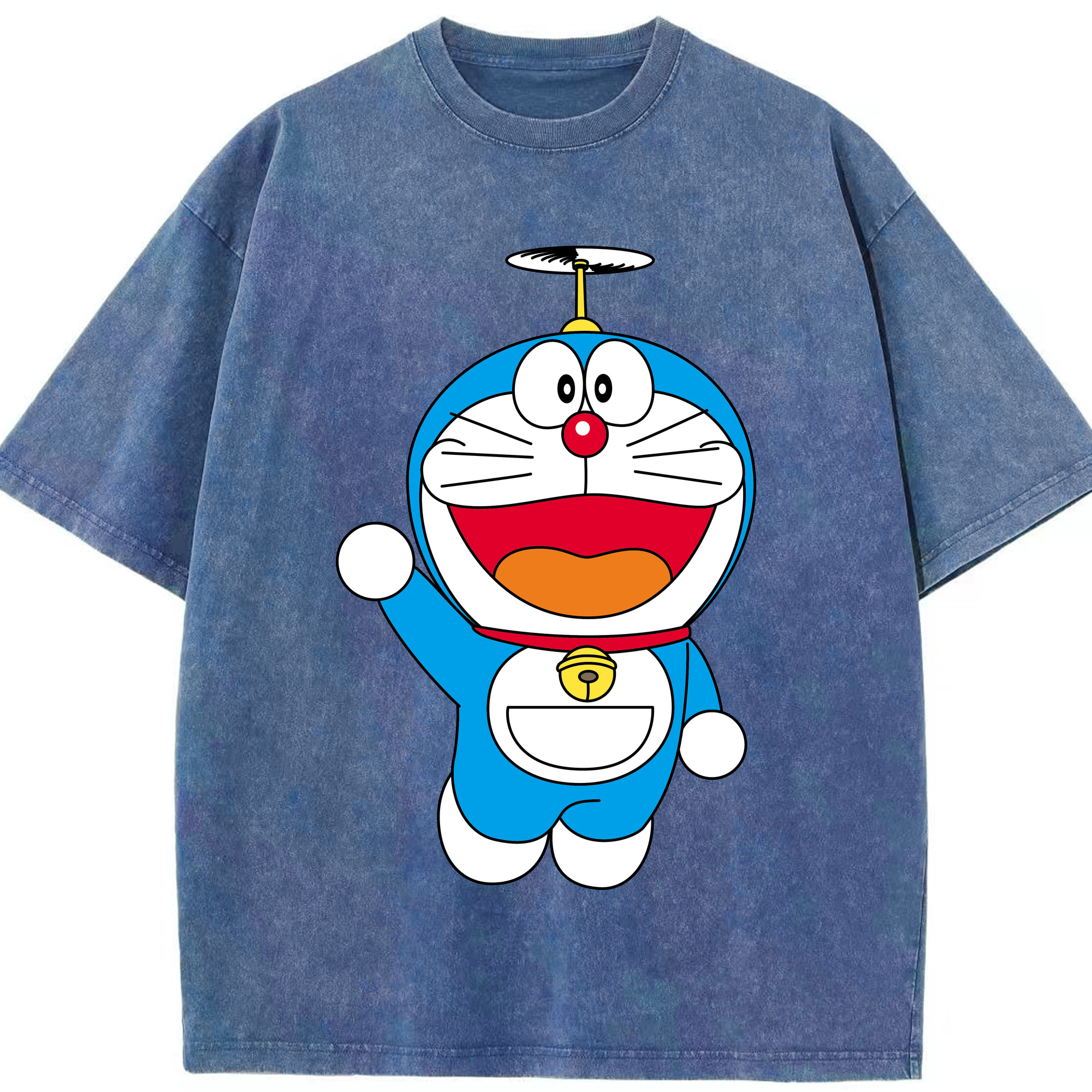 （画像用） ドラえもん Doraemon 綿100% ヴィンテージ風 半袖Tシャツ（フロントプリント）