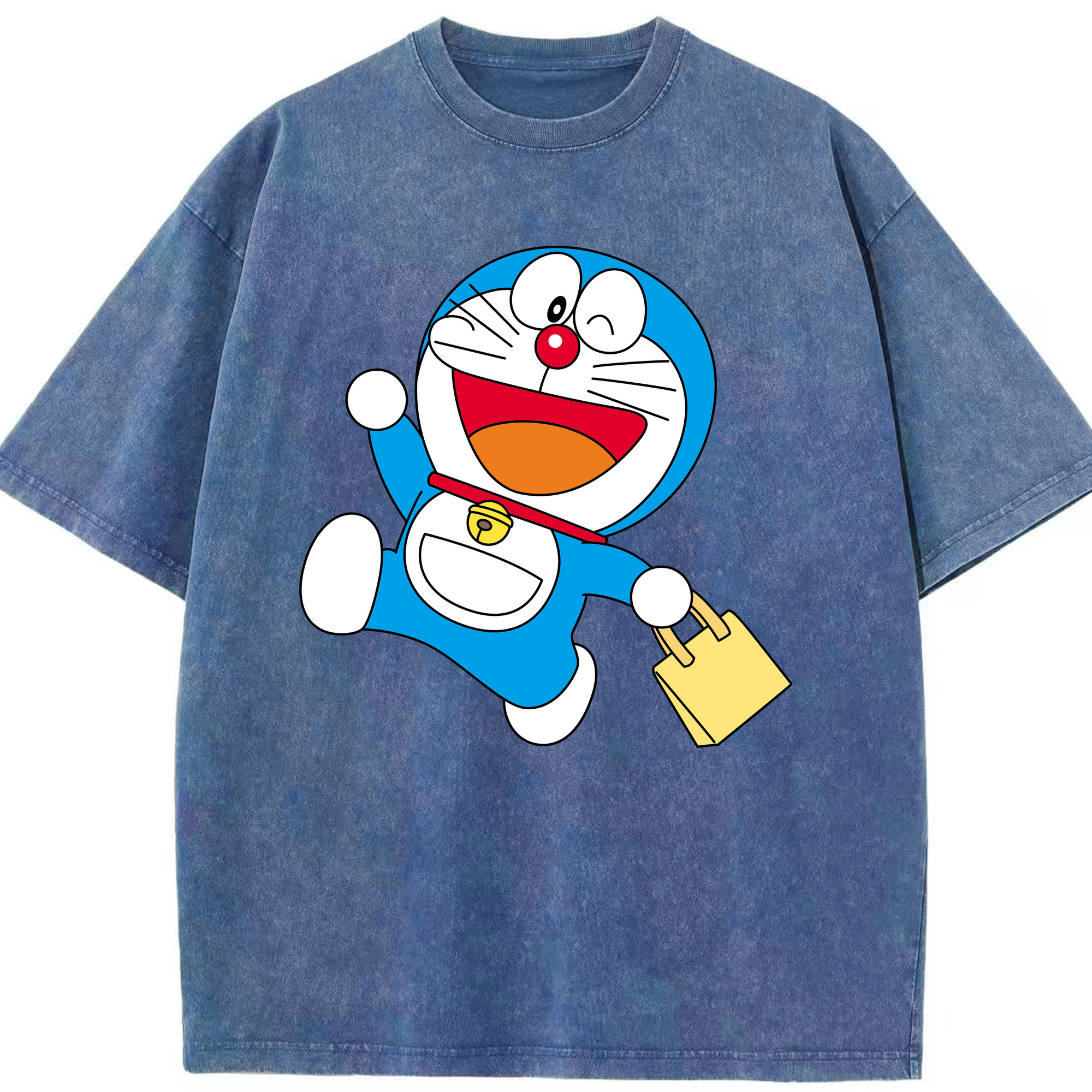 （画像用） ドラえもん Doraemon 綿100% ヴィンテージ風 半袖Tシャツ（フロントプリント）
