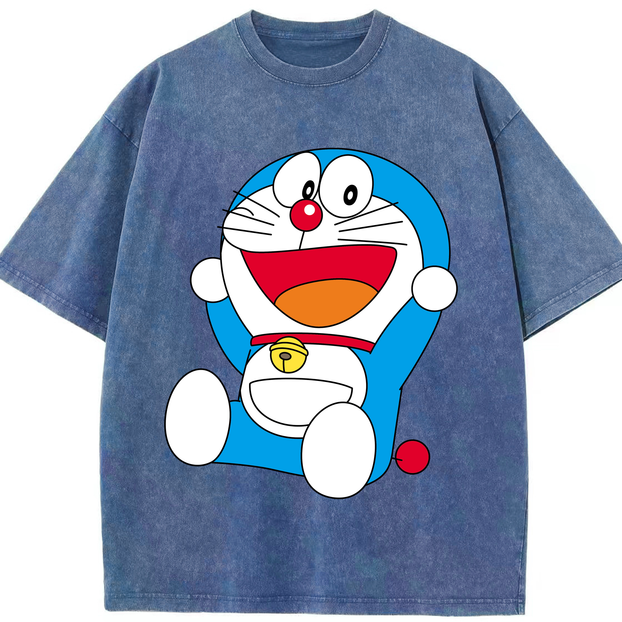 （画像用） ドラえもん Doraemon 綿100% ヴィンテージ風 半袖Tシャツ（フロントプリント）