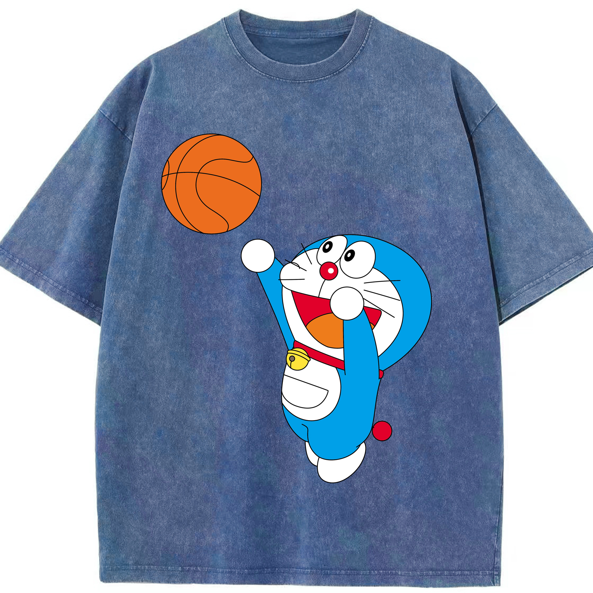 （画像用） ドラえもん Doraemon 綿100% ヴィンテージ風 半袖Tシャツ（フロントプリント）