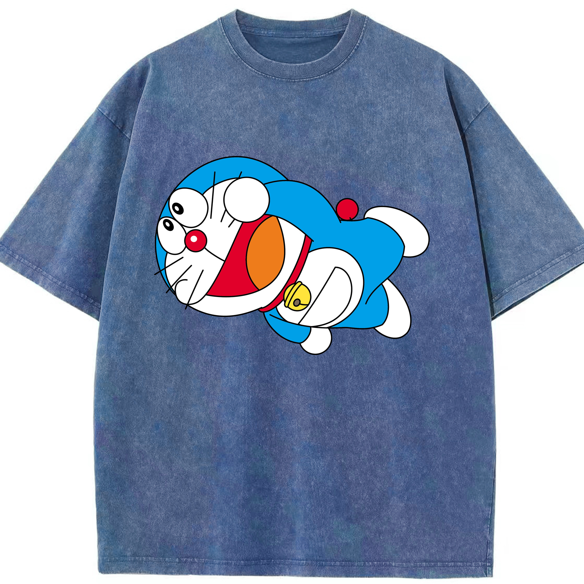 （画像用） ドラえもん Doraemon 綿100% ヴィンテージ風 半袖Tシャツ（フロントプリント）