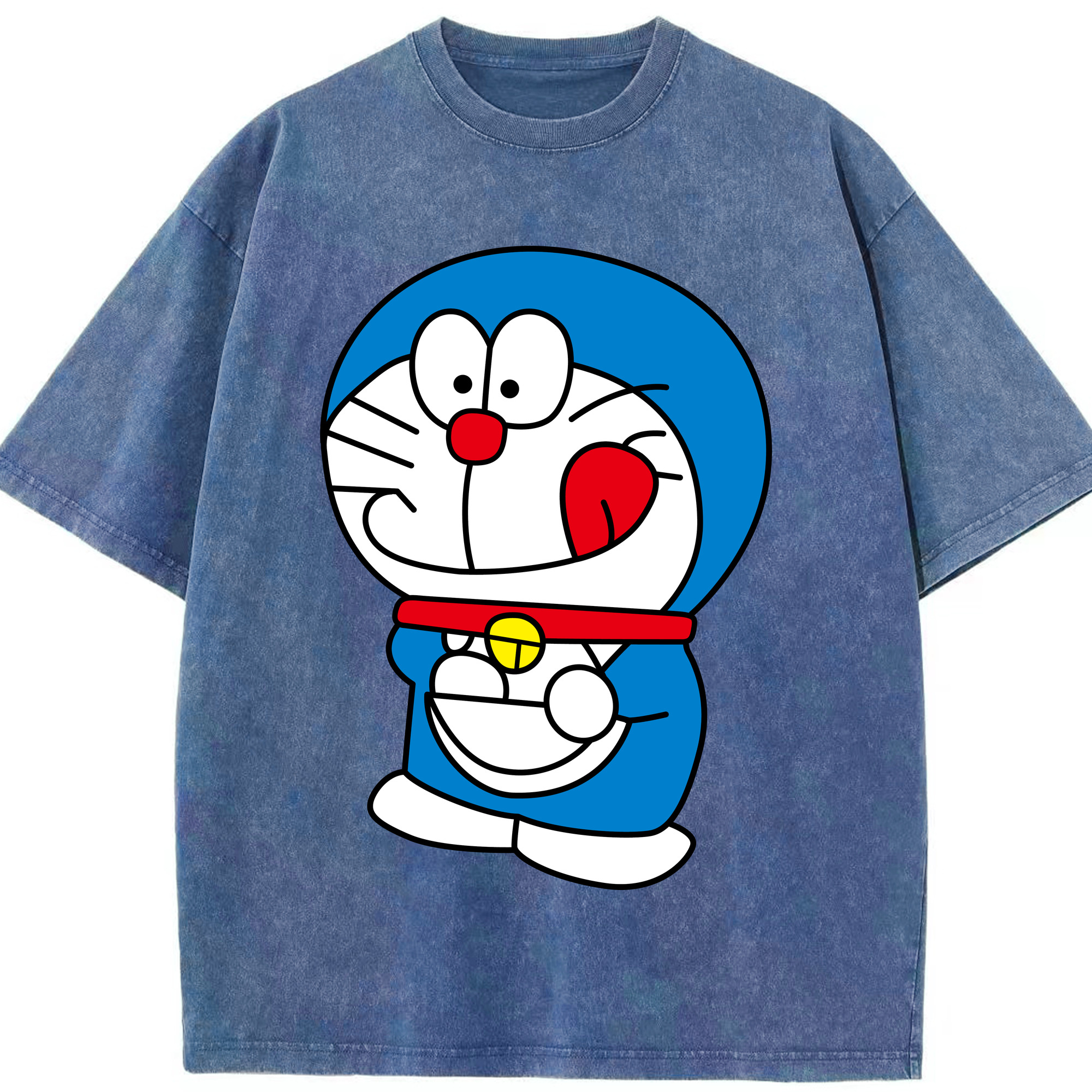 （画像用） ドラえもん Doraemon 綿100% ヴィンテージ風 半袖Tシャツ（フロントプリント）