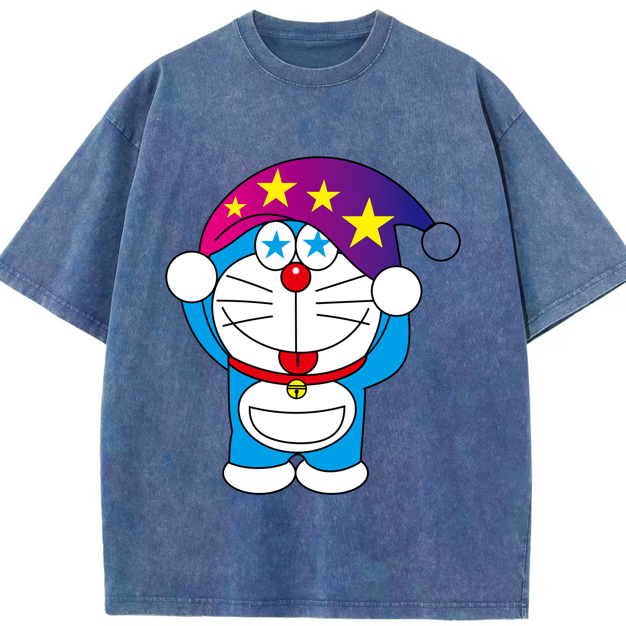 （画像用） ドラえもん Doraemon 綿100% ヴィンテージ風 半袖Tシャツ（フロントプリント）