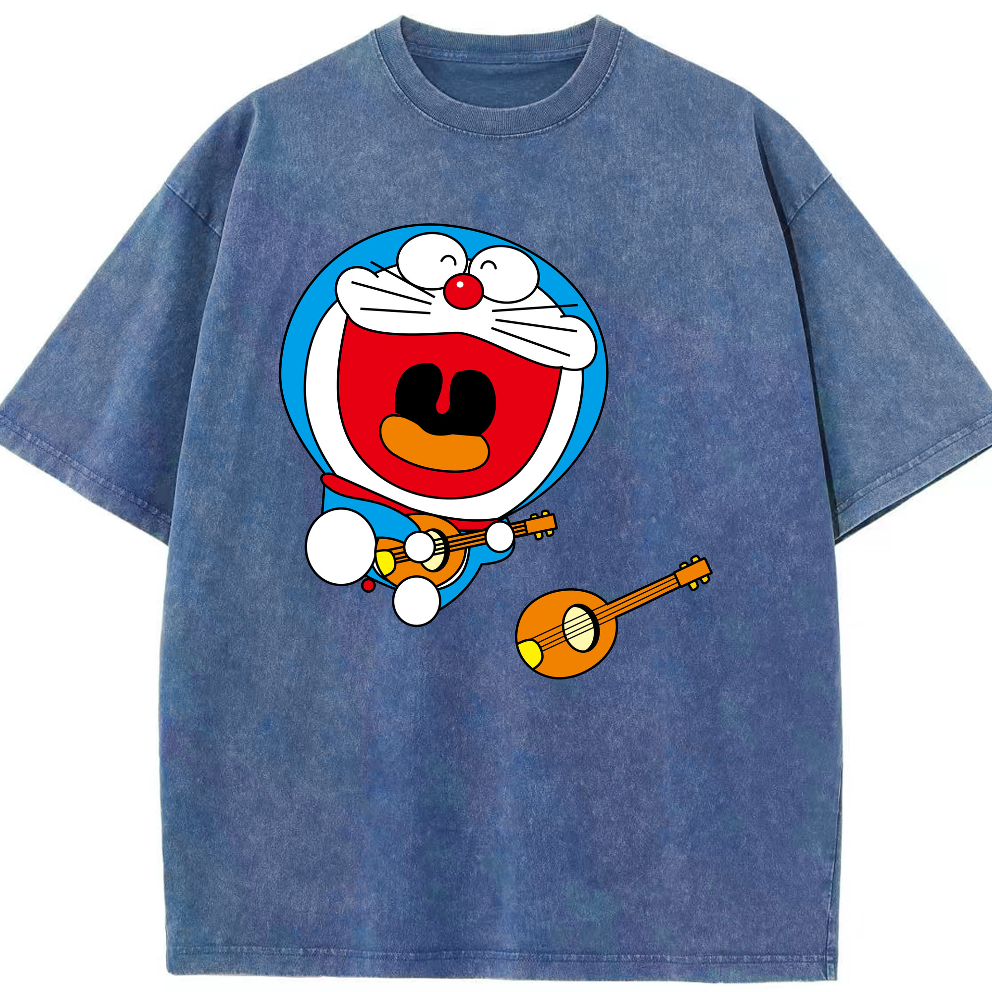 （画像用） ドラえもん Doraemon 綿100% ヴィンテージ風 半袖Tシャツ（フロントプリント）