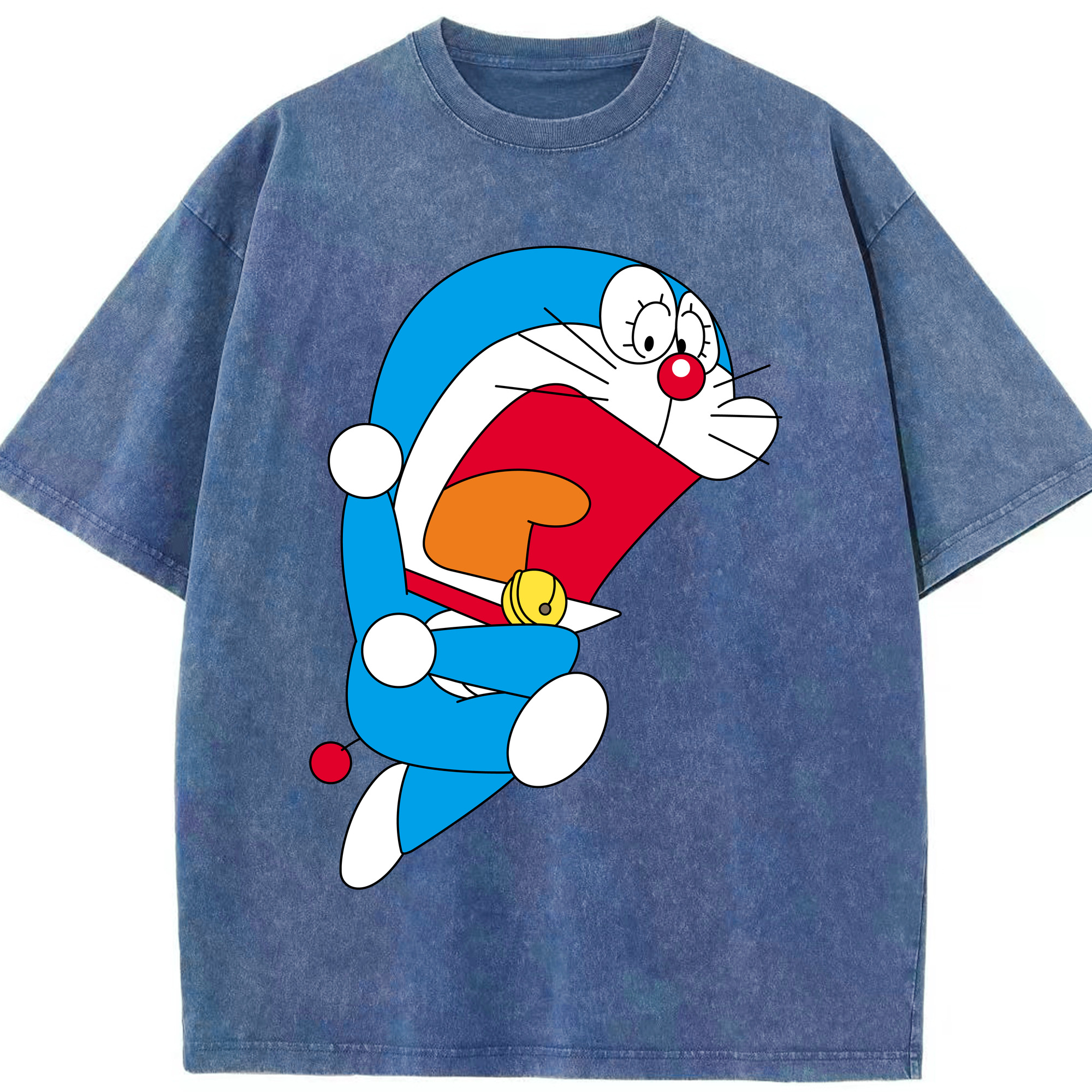 （画像用） ドラえもん Doraemon 綿100% ヴィンテージ風 半袖Tシャツ（フロントプリント）