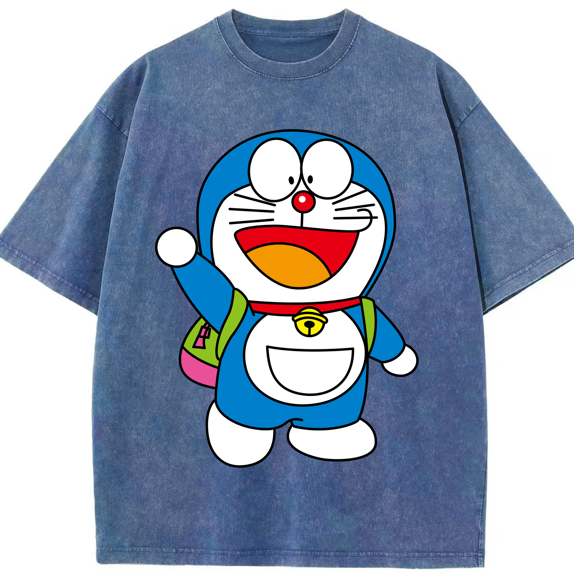 （画像用） ドラえもん Doraemon 綿100% ヴィンテージ風 半袖Tシャツ（フロントプリント）