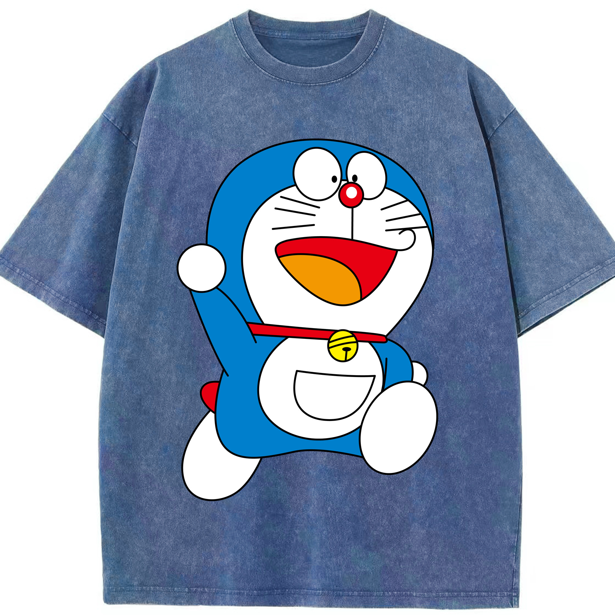 （画像用） ドラえもん Doraemon 綿100% ヴィンテージ風 半袖Tシャツ（フロントプリント）