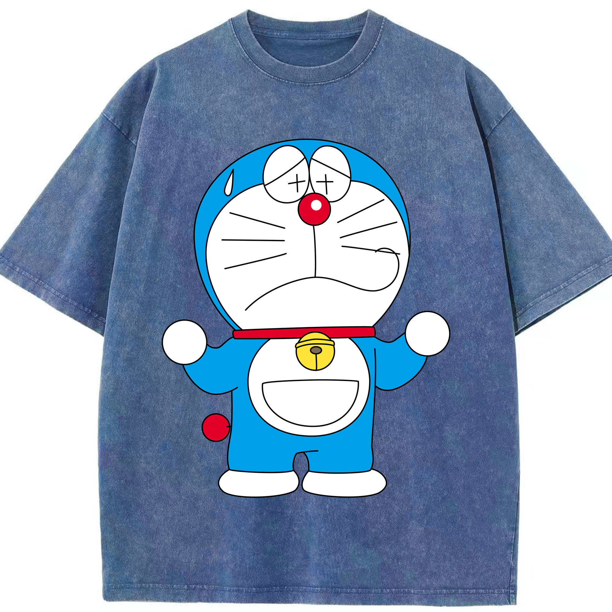 （画像用） ドラえもん Doraemon 綿100% ヴィンテージ風 半袖Tシャツ（フロントプリント）