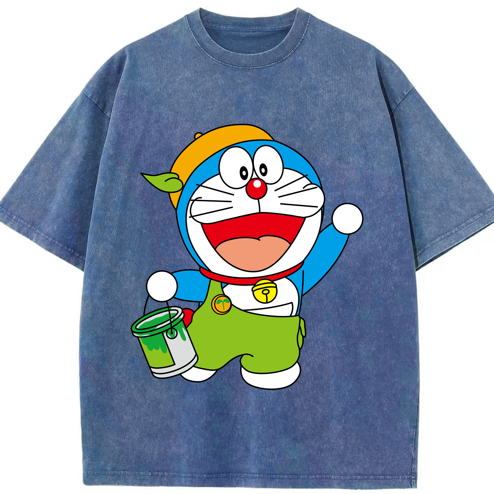 （画像用） ドラえもん Doraemon 綿100% ヴィンテージ風 半袖Tシャツ（フロントプリント）