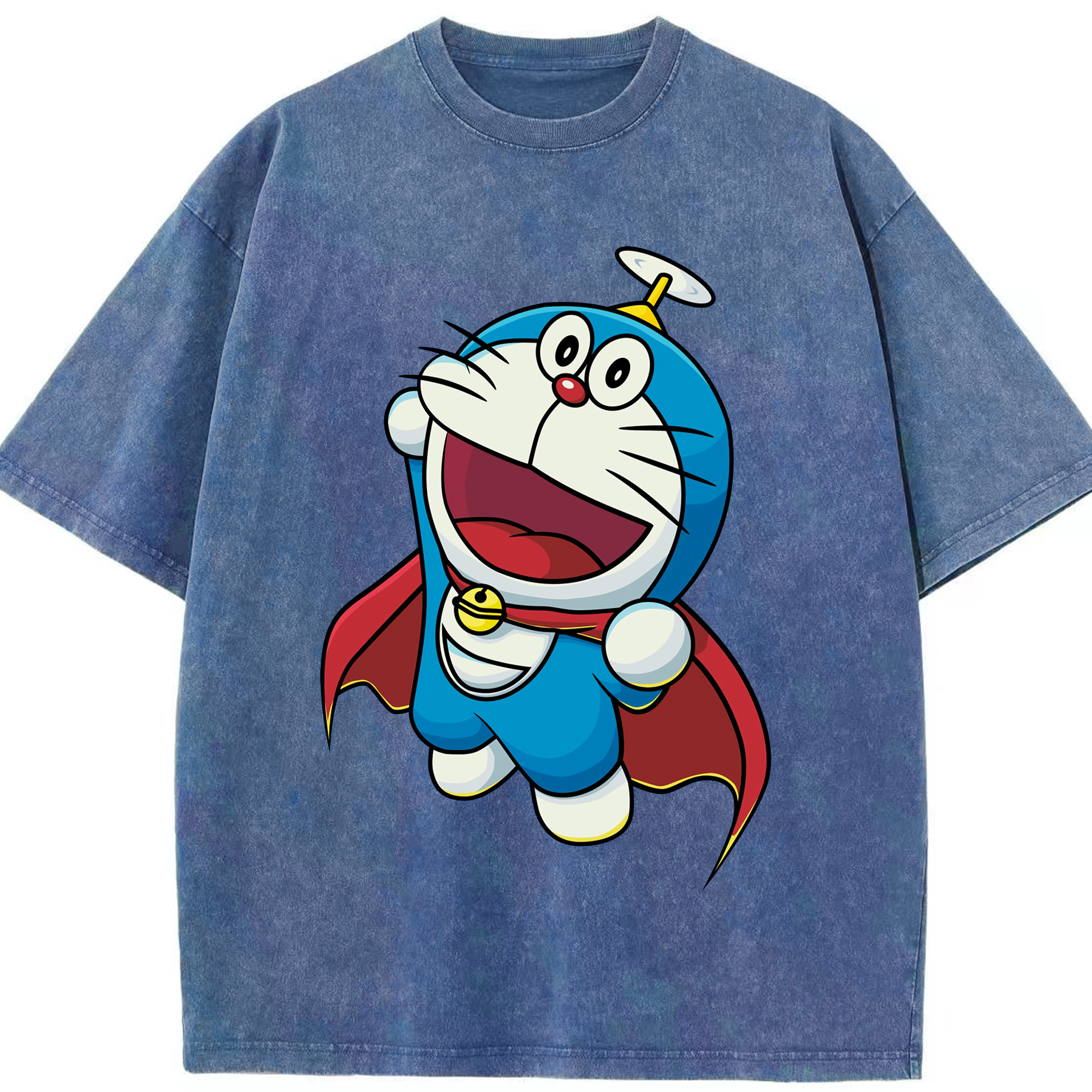 （画像用） ドラえもん Doraemon 綿100% ヴィンテージ風 半袖Tシャツ（フロントプリント）