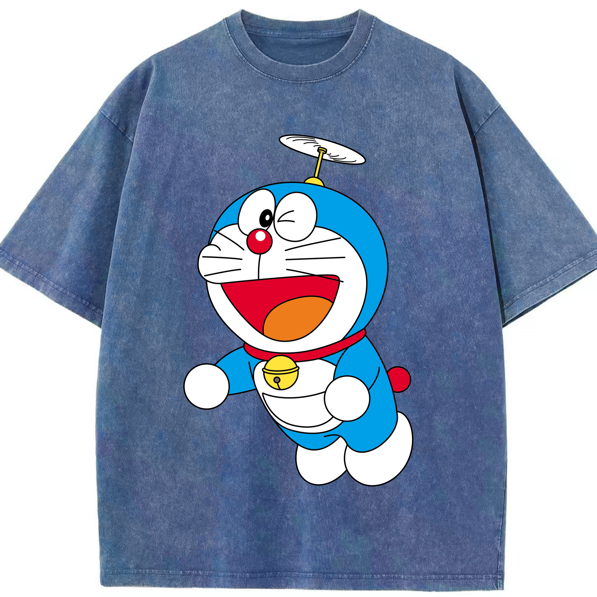 （画像用） ドラえもん Doraemon 綿100% ヴィンテージ風 半袖Tシャツ（フロントプリント）